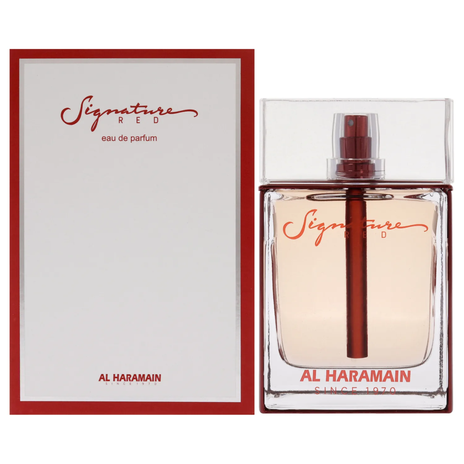 Al Haramain Signature Red - Luxury Arabian Perfume for Women - Chypre Floral Fragrance with Bergamot, Mandarin, Jasmine, Sandalwood - Arabic Long Lasting Scent - Eau de Parfum - 3.4 oz EDP Spray