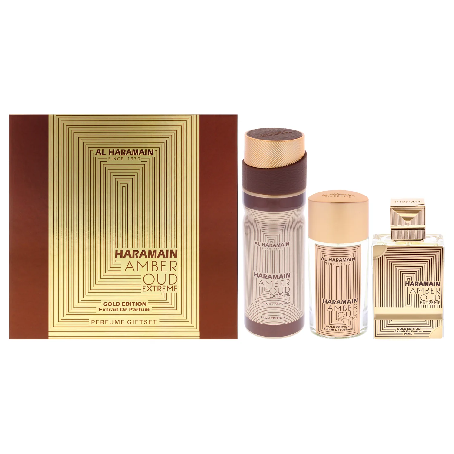 Al Haramain Amber Oud - Gold Edition Extreme Gift Set 75ml / 2.5 oz for Unisex