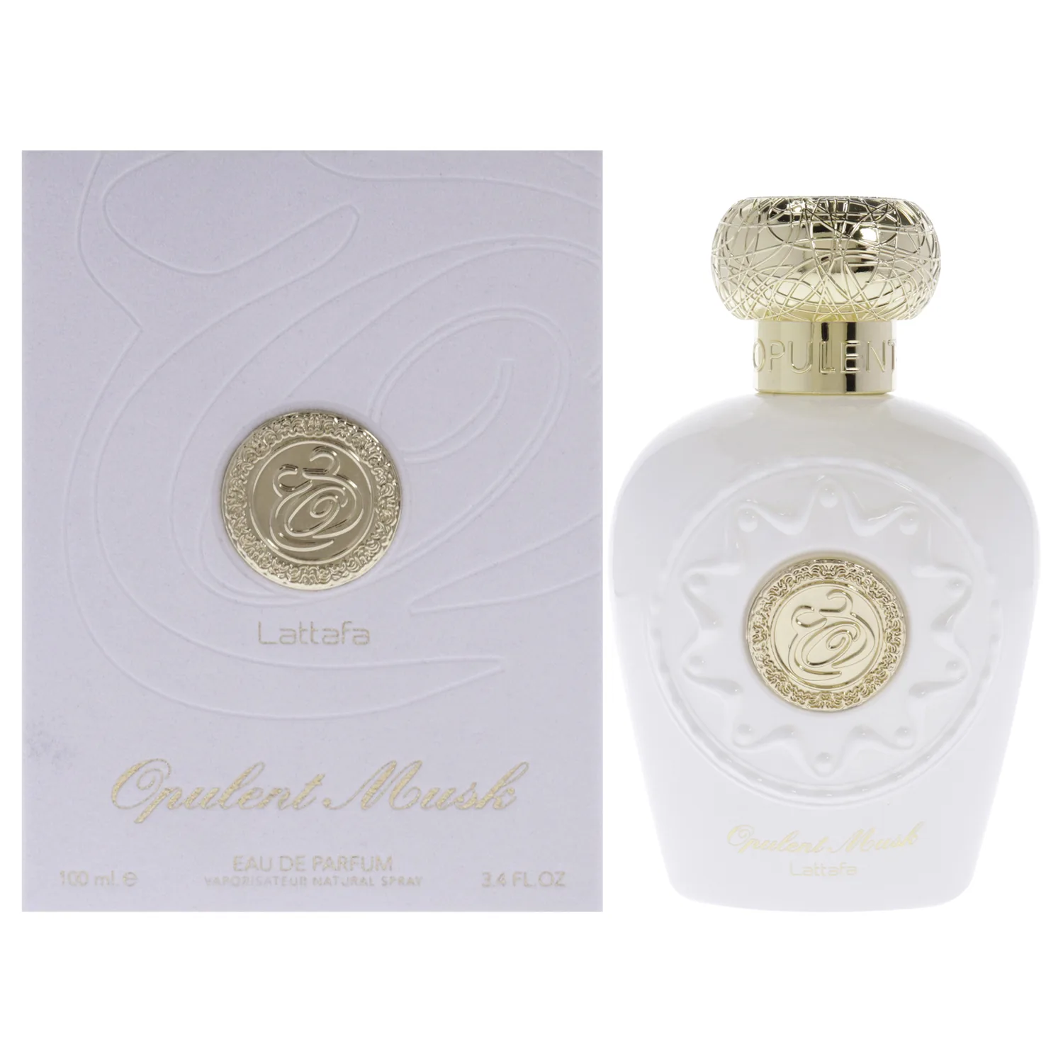 Lattafa Opulent Oud for Unisex Eau de Parfum Spray, 3.4 Ounce