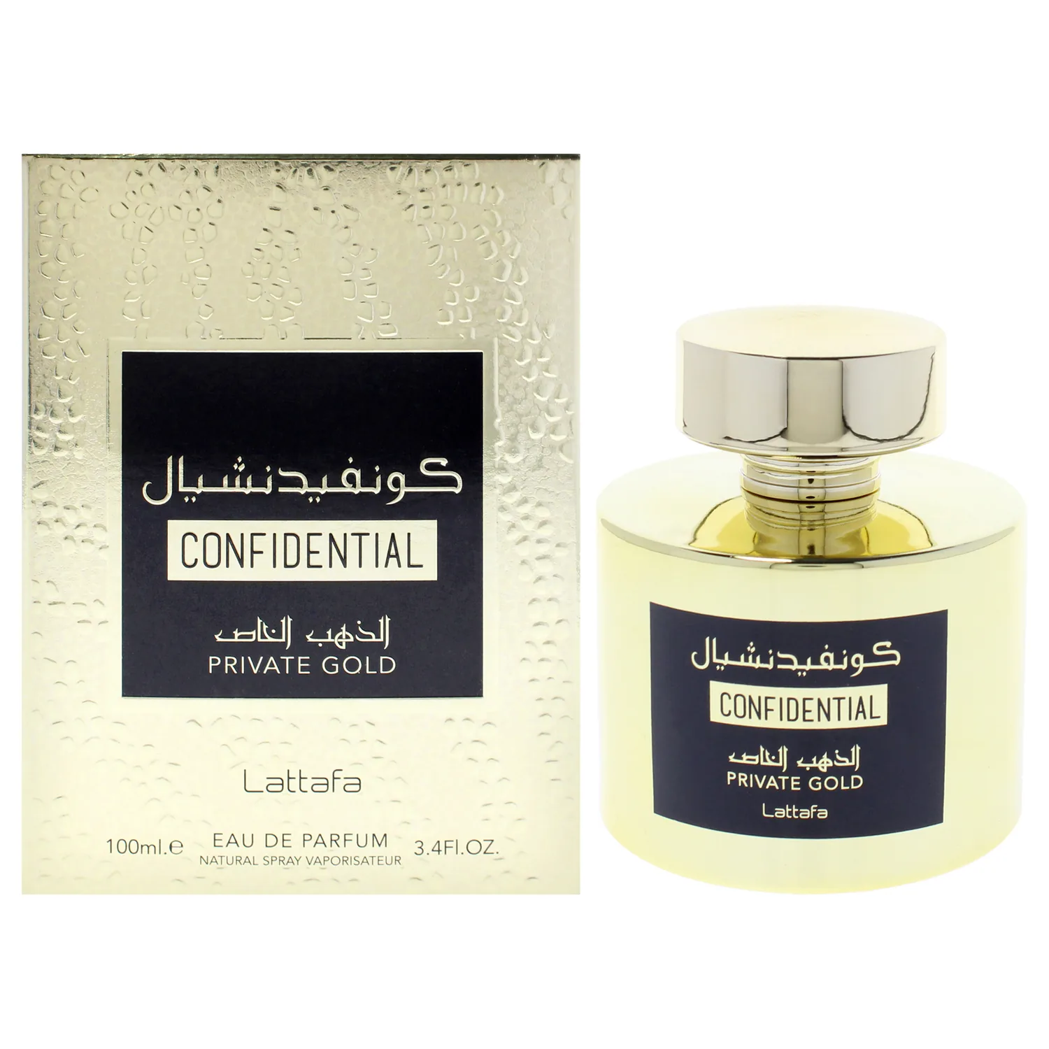 Lattafa Confidential Private Gold Eau de Parfum 100ml / 3.4 oz for Unisex