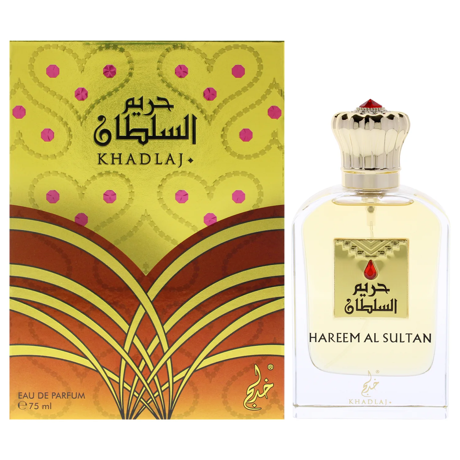 KHADLAJ PERFUMES Hareem al Sultan Gold Eau de Parfum Spray for Unisex, 2.50 Ounce / 75 ml