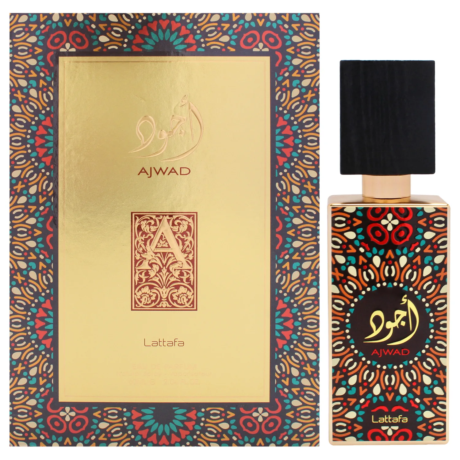 Lattafa Ajwad for Unisex Eau de Parfum Spray, 2.04 Ounce / 60 ml