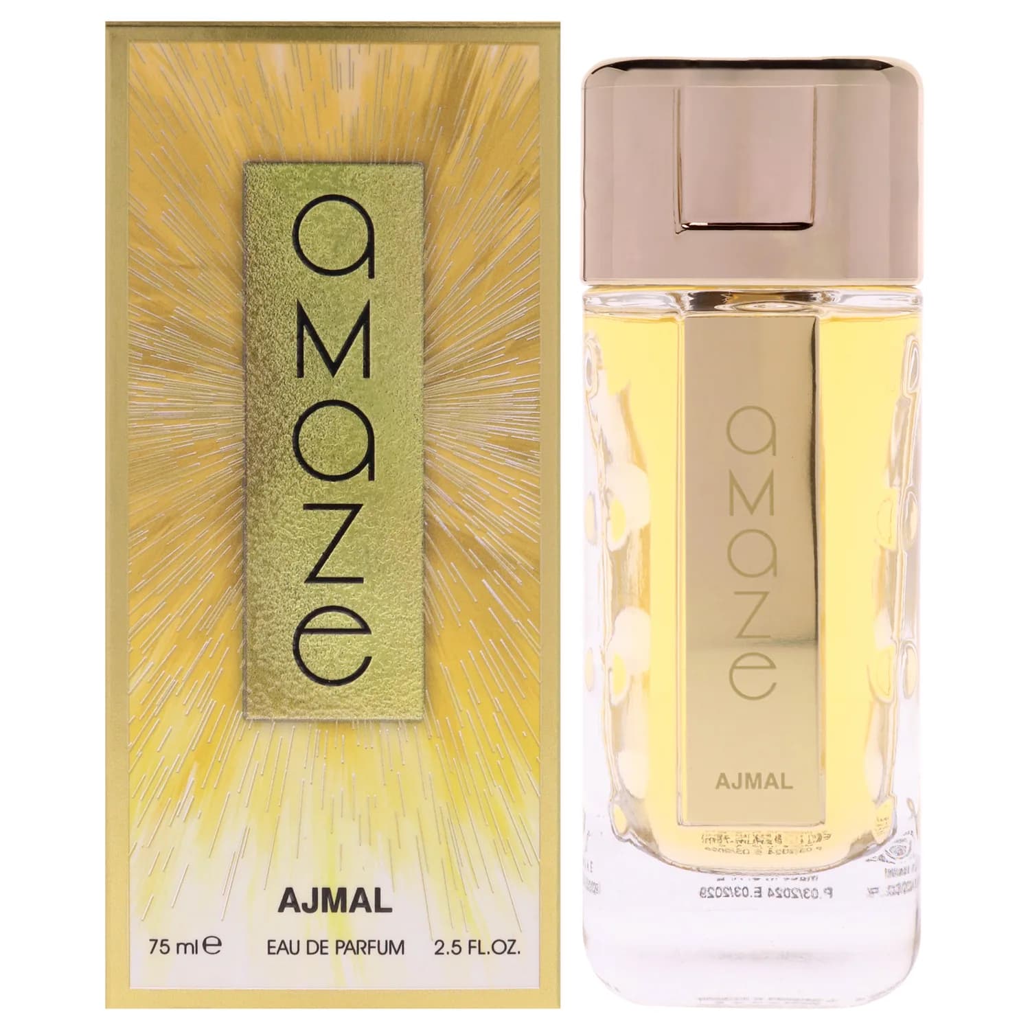 Ajmal Amaze Eau de Parfum 2.5 fl oz (75 ml) for Women | Long-Lasting Woody-Leathery Oriental Perfume | Luxury Fragrance Crafted in Dubai