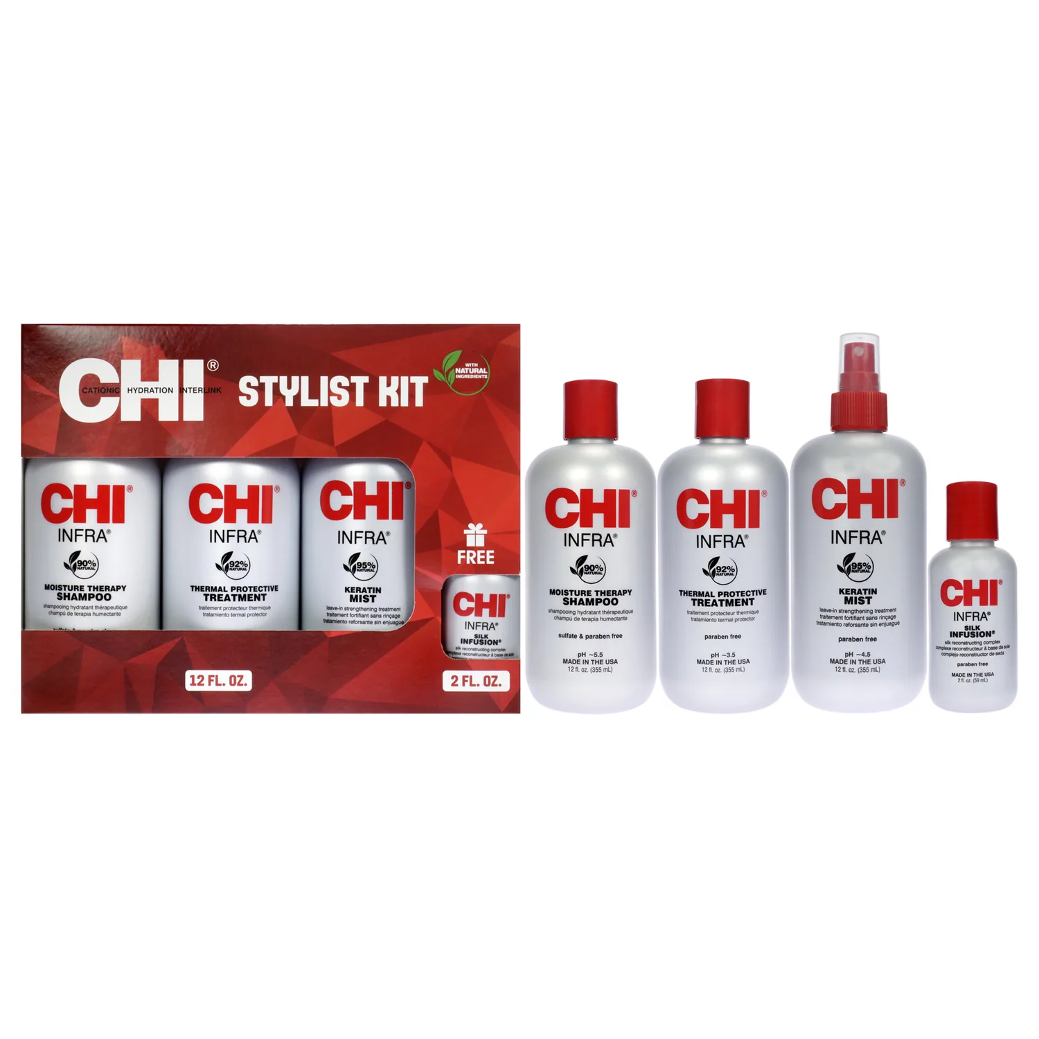 CHI Home Stylist Kit Hair Care Gift Set 12 oz / 4 pc