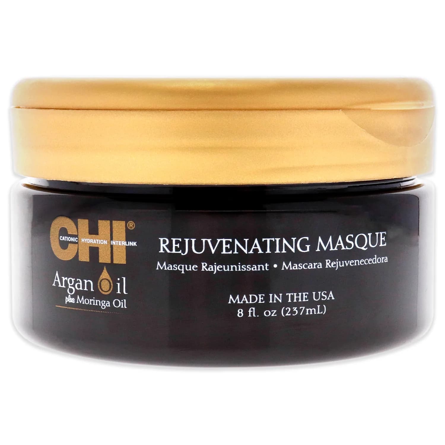 CHI Argan Oil Rejuvenating Masque, Replenishes Hair Moisture & Helps Protect Against Damage, Sulfate, Paraben, & Cruelty-Free, 8 Oz