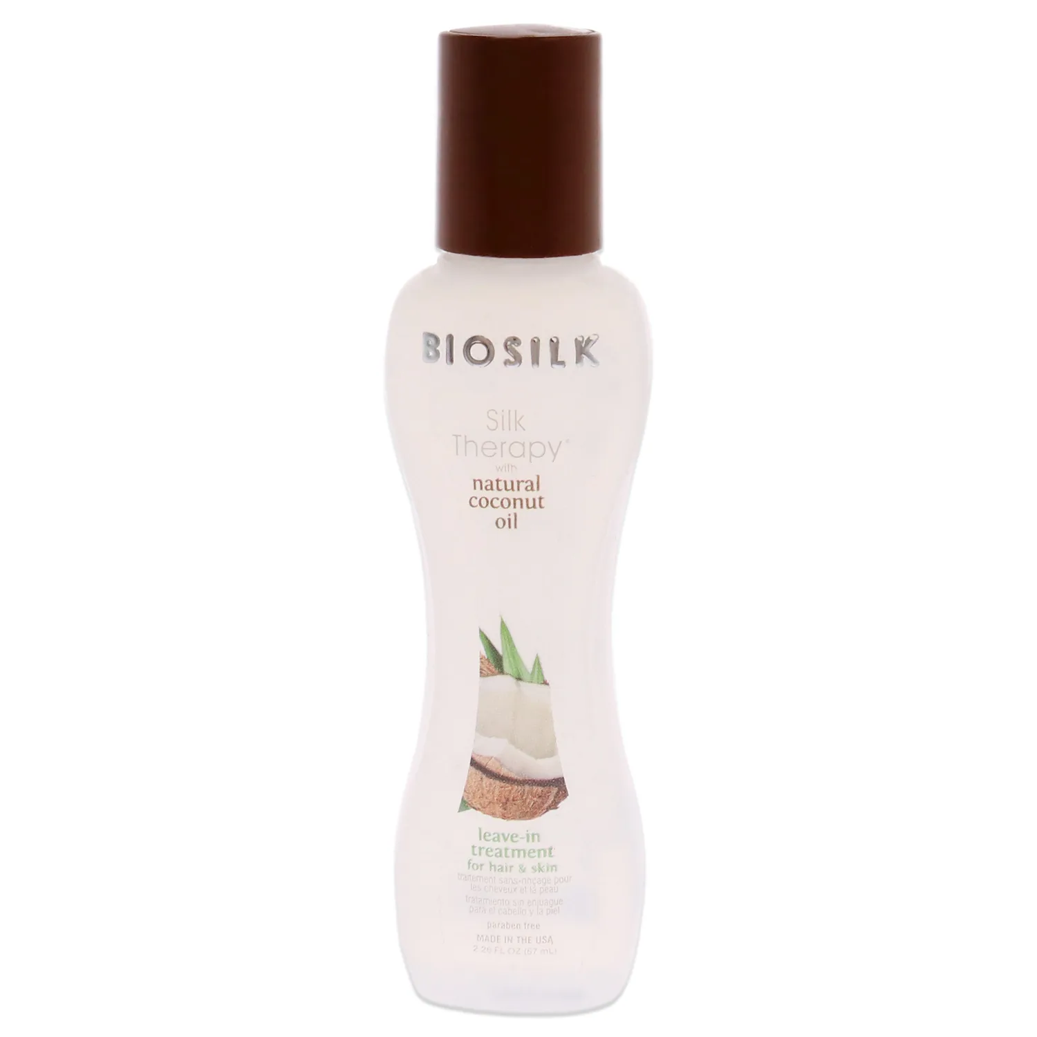 Biosilk Silk Therapy with Organic Coconut Oil Leave-In Treatment 67ml / 2.26 oz for Unisex