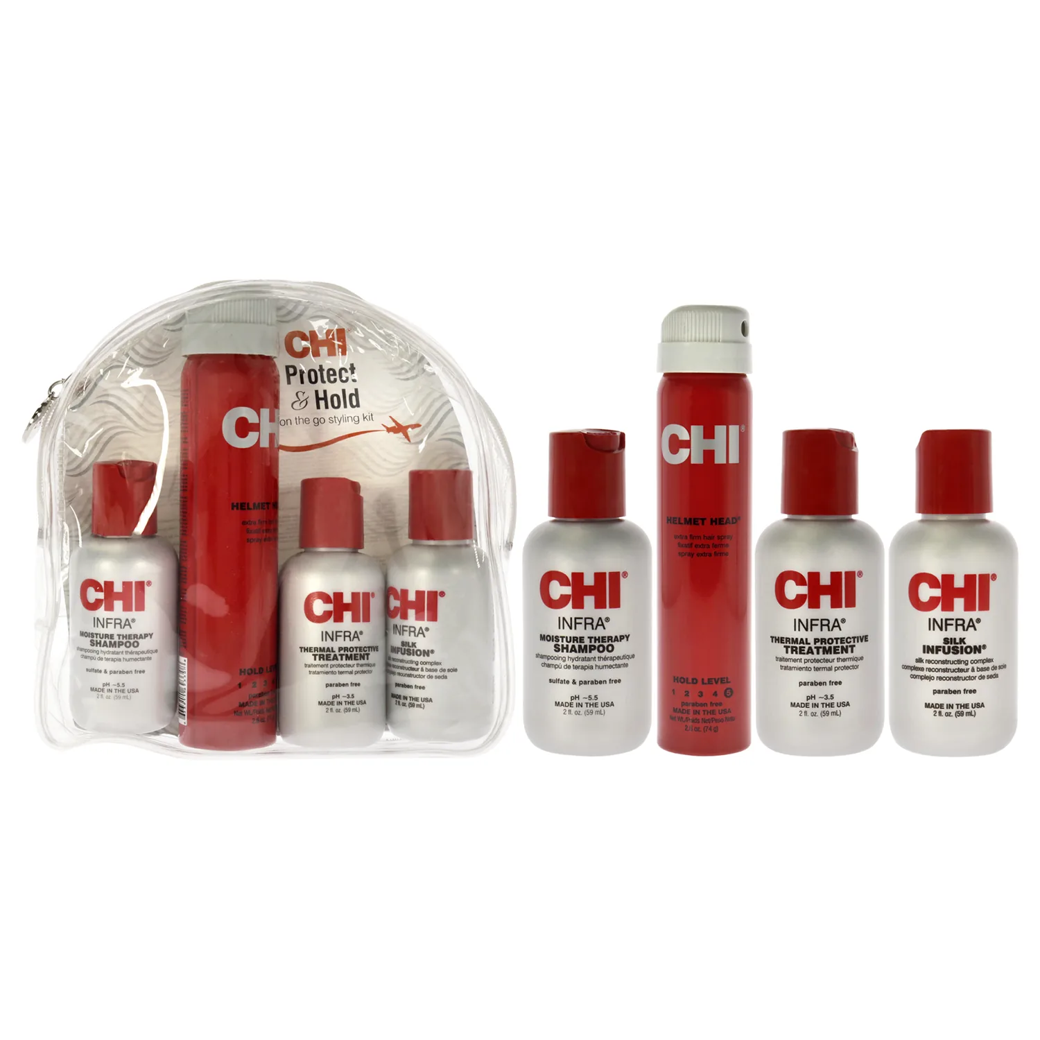 CHI Protect and Hold on the Go Styling Kit Hair Care Kit 2 oz