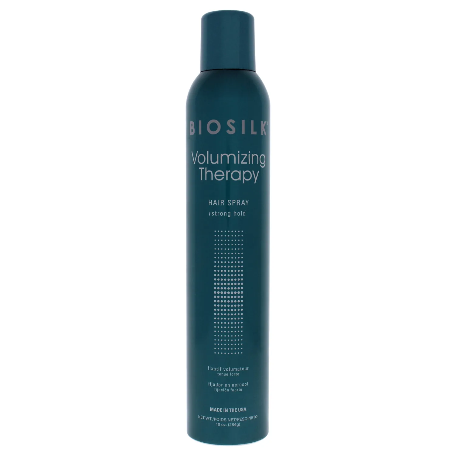 BioSilk Volumizing Therapy Strong Hold Hair Spray, Provides Extra Volume, Strength & Shine, Helps Styles Last, Sulfate, Paraben & Cruelty-Free, 10 Oz