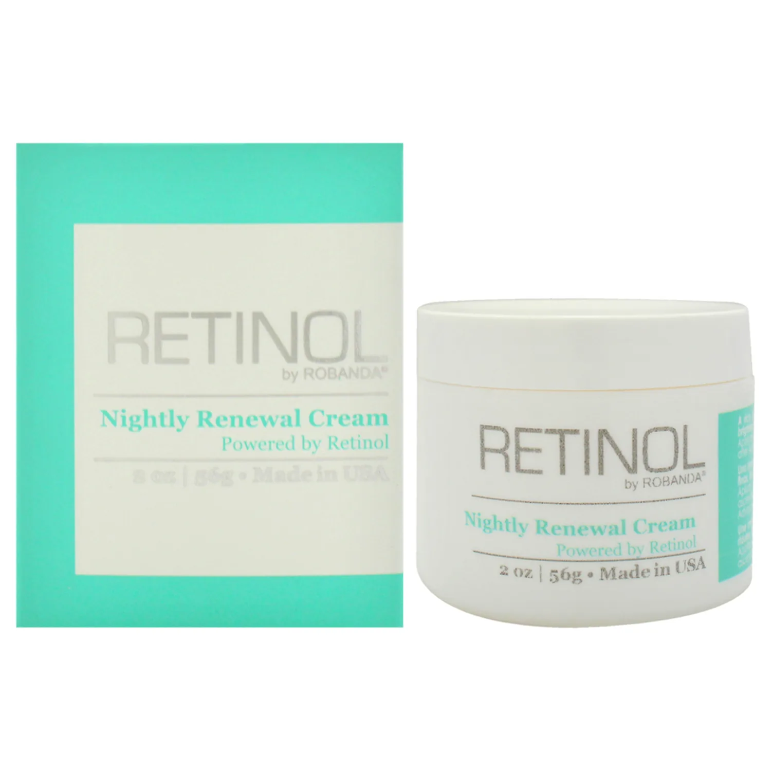 Robanda Retinol Nightly Renewal Cream │ All in One Age Repairing Night Cream Targets Wrinkles and Fine Lines