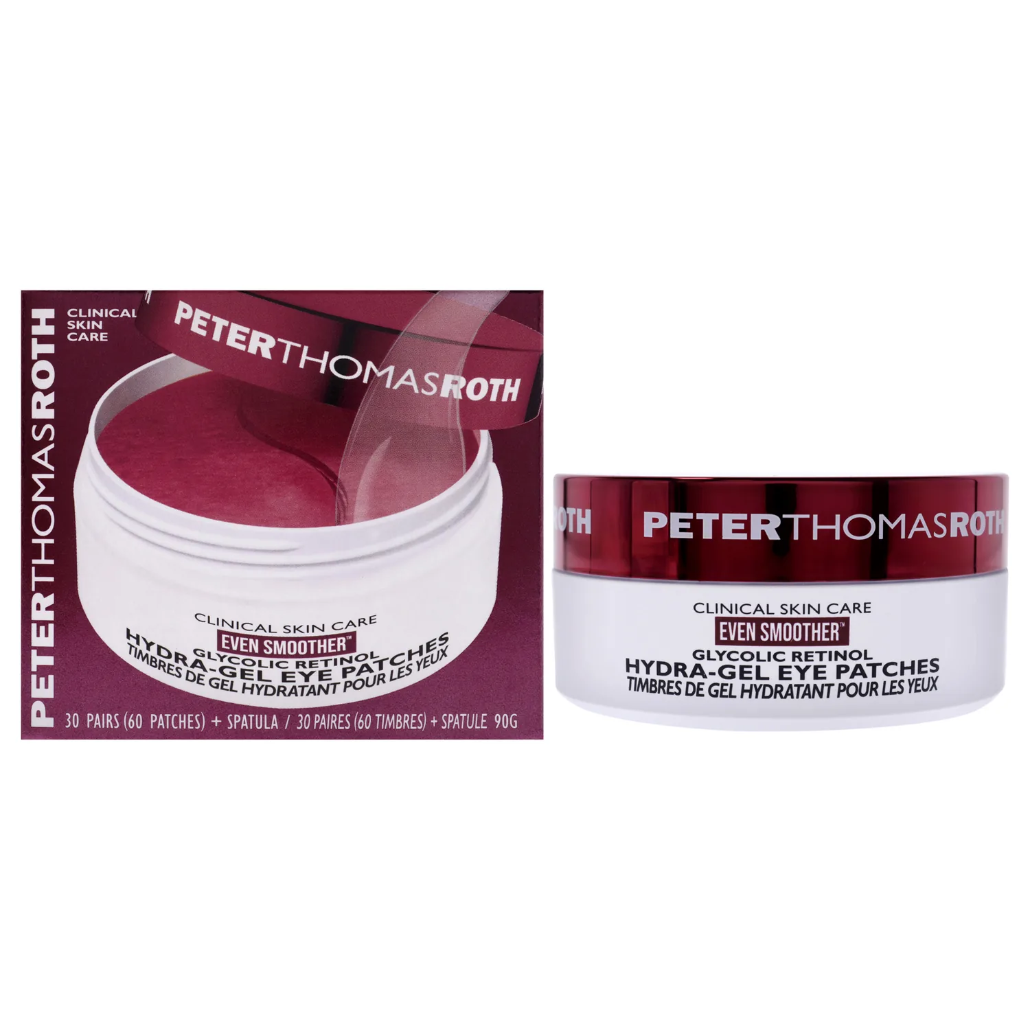 Peter Thomas Roth | Even Smoother™ Glycolic Retinol Hydra-Gel Eye Patches, Under-Eye Patches With Glycolic Acid and Retinol, Treats Tiny Bumps, Texture, Fine Lines and Wrinkles Under the Eye Area