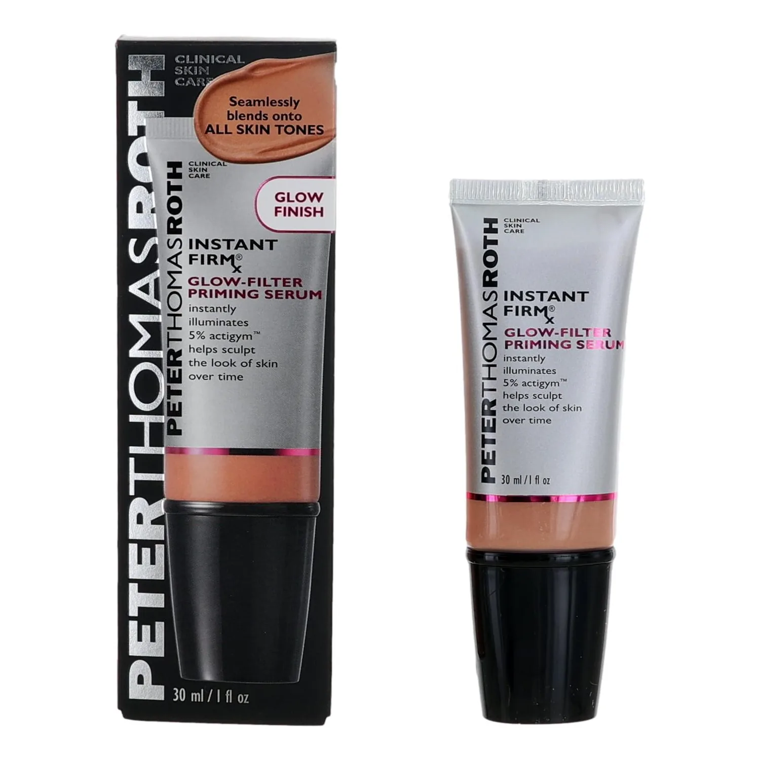 Peter Thomas Roth | Instant FIRMx Glow-Filter Priming Serum, Illuminating and Firming Serum, Helps Sculpt the Look of Skin Over Time, Blends Onto All Skin Tones