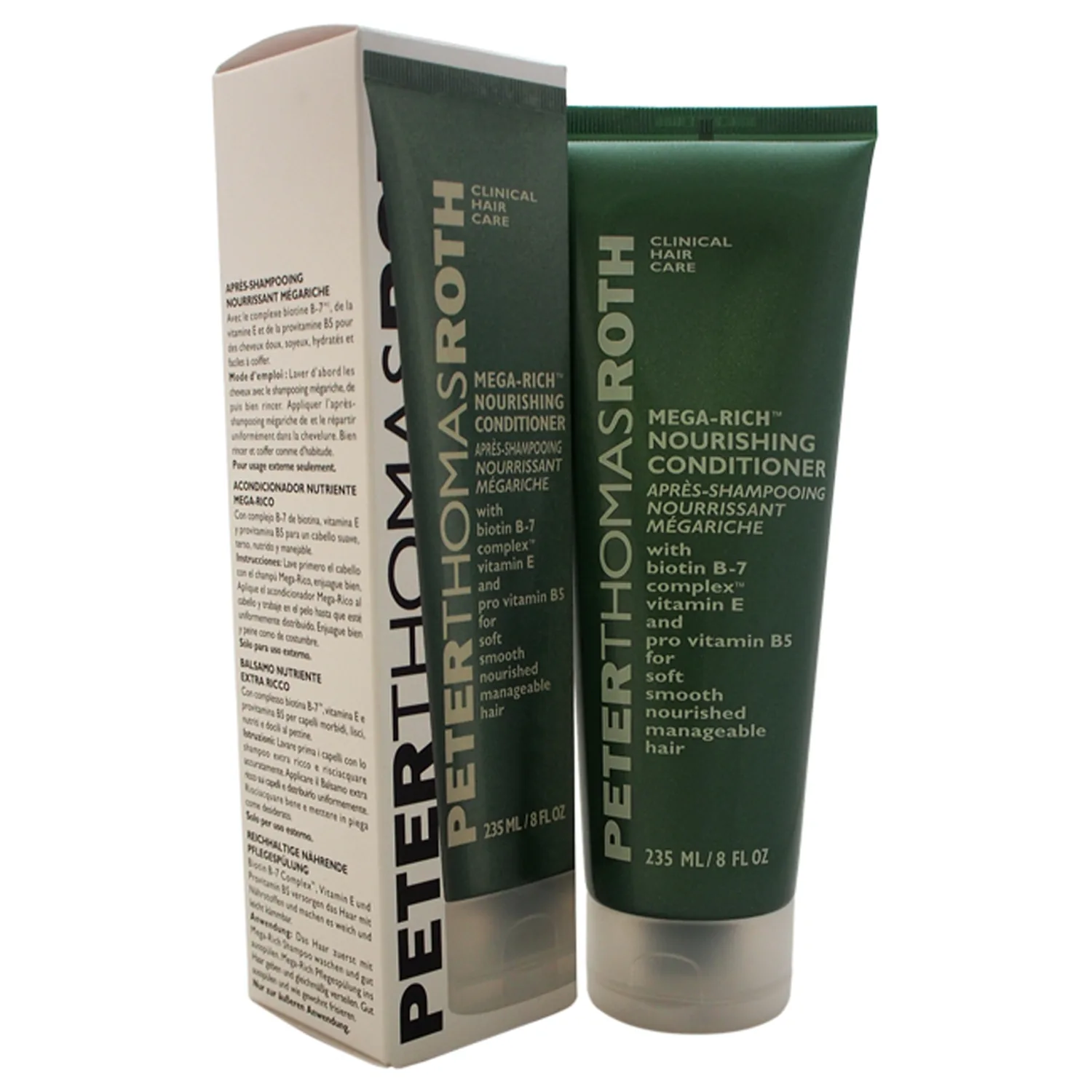 Peter Thomas Roth | Mega-Rich™ Nourishing Conditioner, Biotin B-7 Complex Conditioner for Softer, Smoother, Healthier-Looking Hair, 8.5 Fl Oz