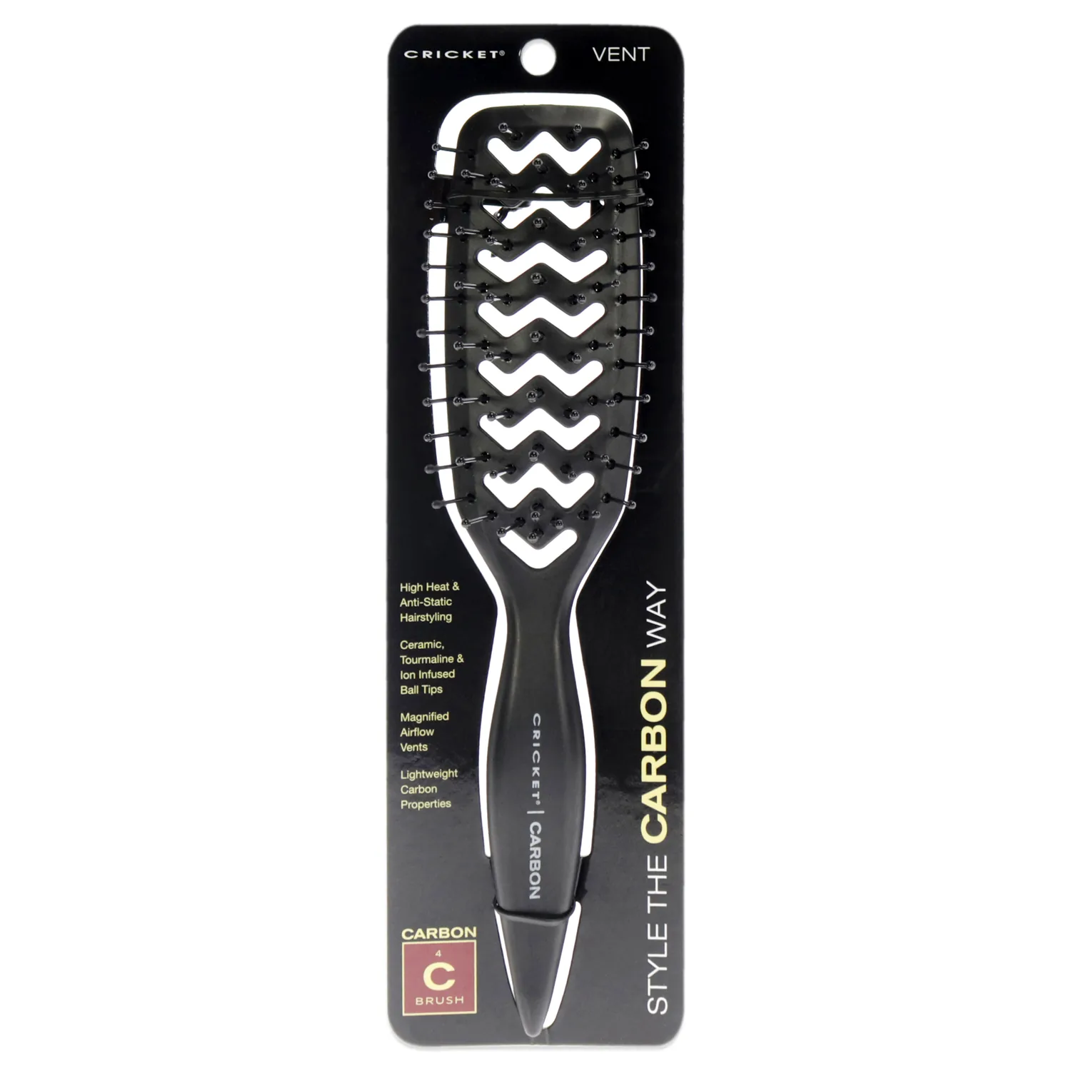 Carbon Vent by Cricket for Unisex - 1 Pc Hair Brush