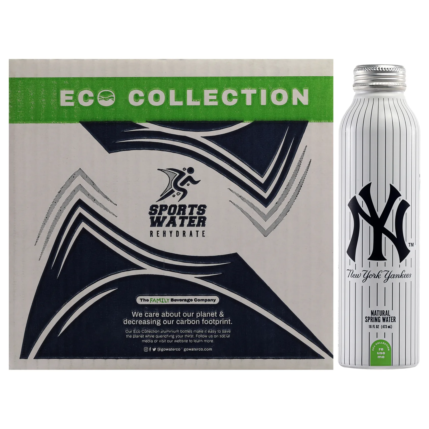 Yankees Aluminum Water Bottle by Yankees for Unisex - 12 x 16.9 oz Water