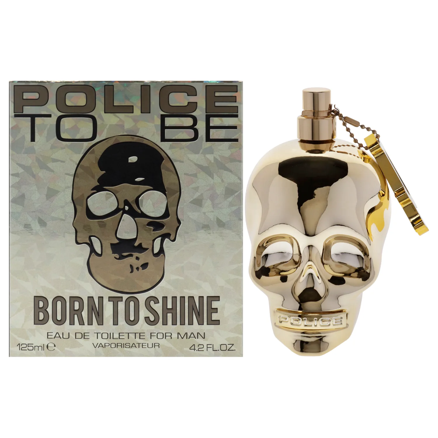 Police To Be Born To Shine - 4.2 oz EDT Spray - Long Lasting Amber Fougere Cologne for Men - Exuberant and Seductive Fragrance with Powerful Woody and Ambery Trail - with Green Notes