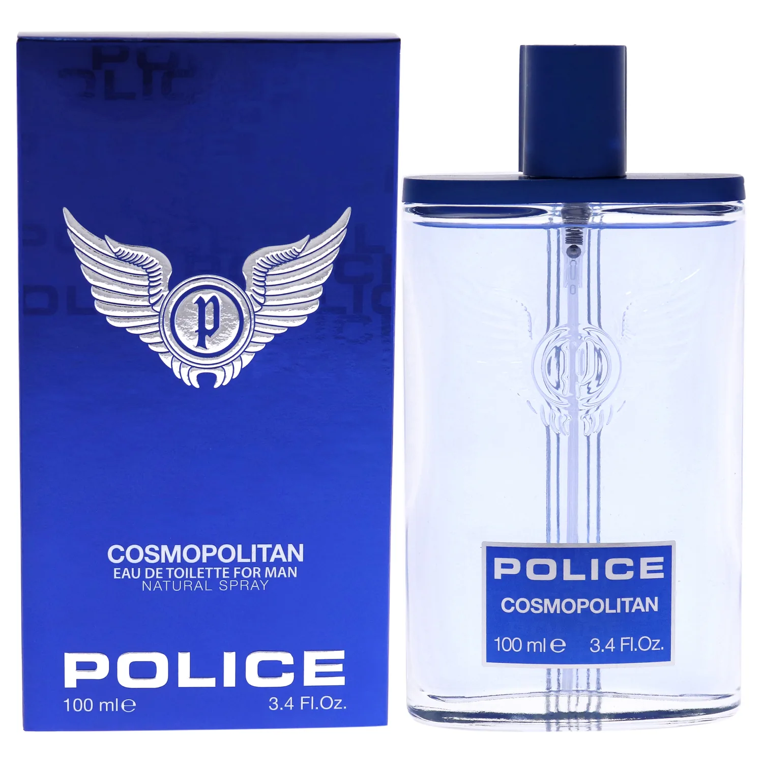 Cosmopolitan By Police - Fragrance For Men - Top Notes Of Mint And Sage - Middle Notes Of Jasmine And Nutmeg - Base Notes Of Vanilla And Sandalwood - Ideal For Socialite Occasions - 3.4 Oz EDT Spray