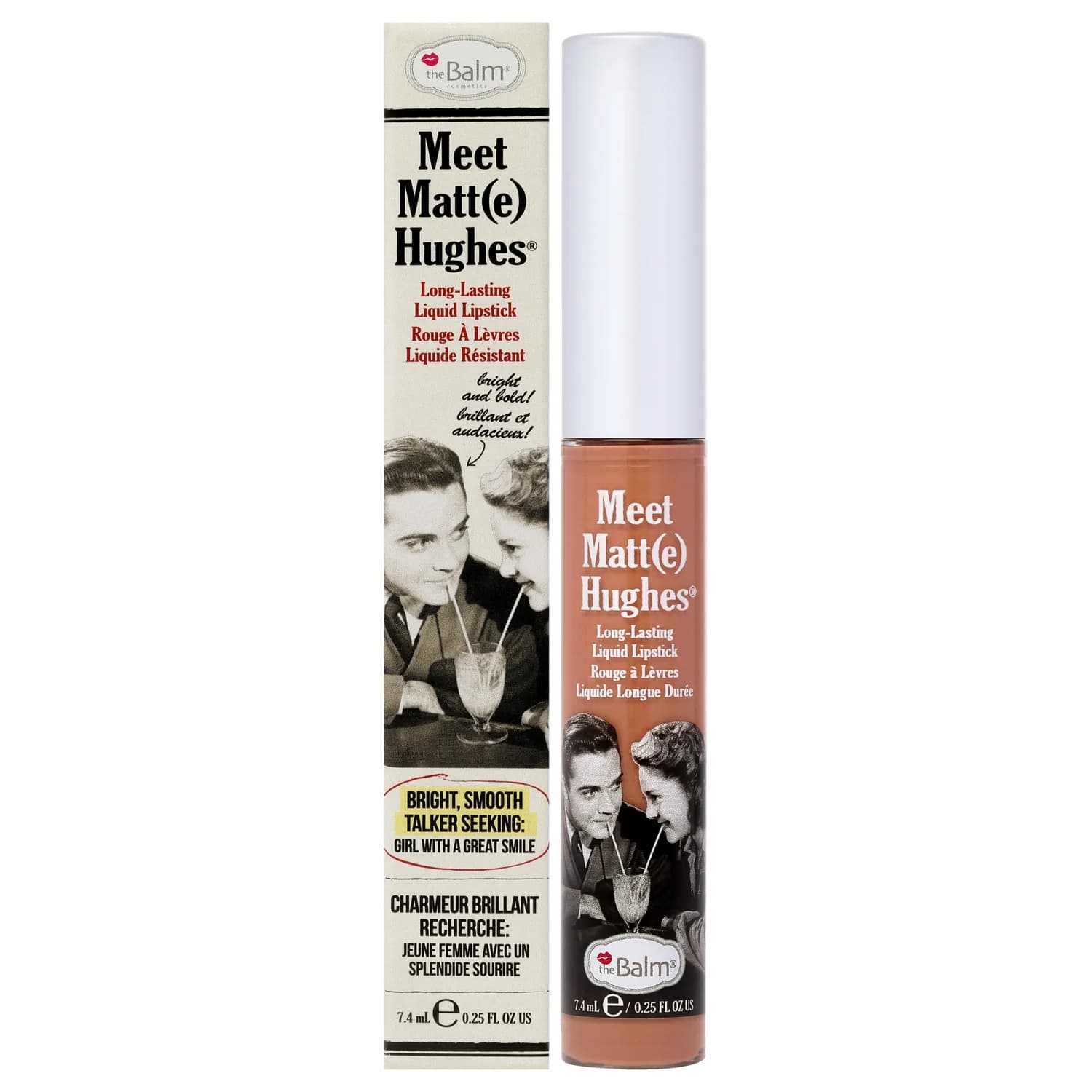 the Balm Meet Matte Hughes Long Lasting Liquid Lipstick - Humble for Women - 0.25 oz Lip Gloss