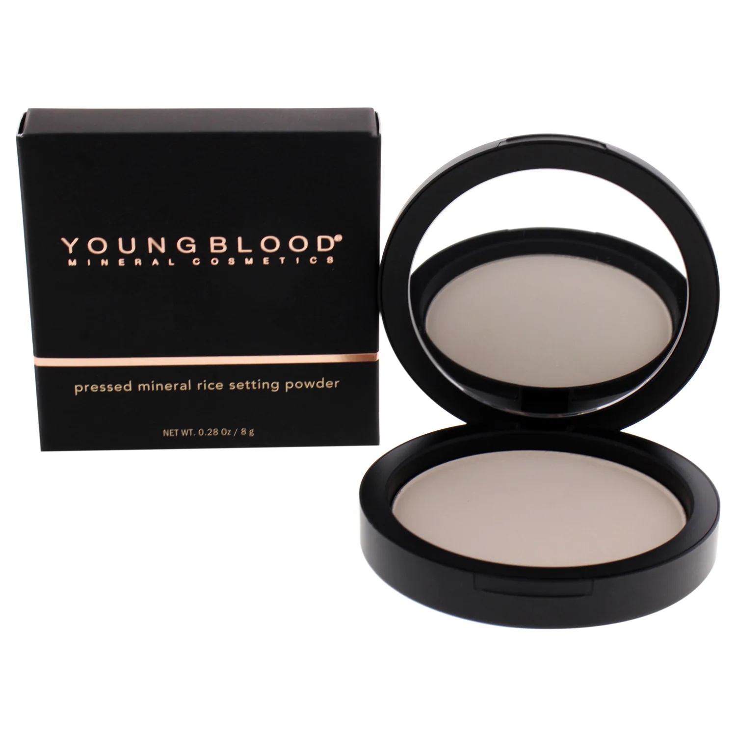 Youngblood Pressed Mineral Rice Setting Powder, Light | Rice Pressed Face Powder Setting Translucent Blurring Finishing Long Lasting Baking Primer Matte | Vegan, Cruelty Free