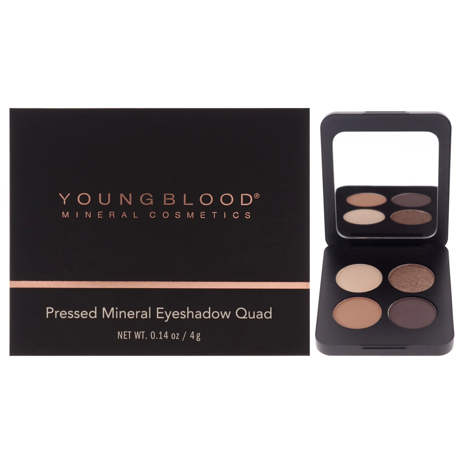 Youngblood Taupe Smoke Pressed Mineral Eyeshadow Quad 0.14 oz