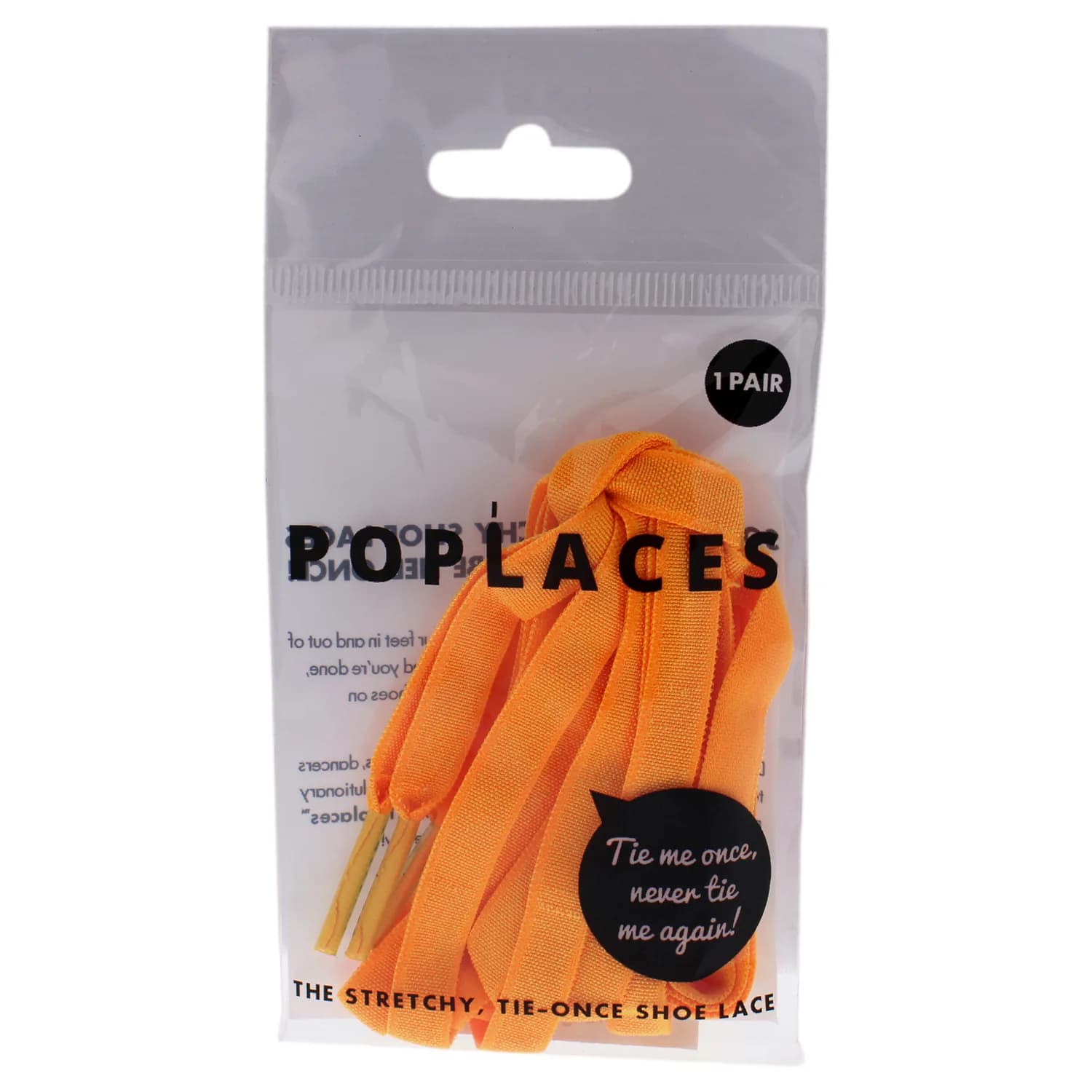 Popband Poplaces Elastic Shoelaces Orange