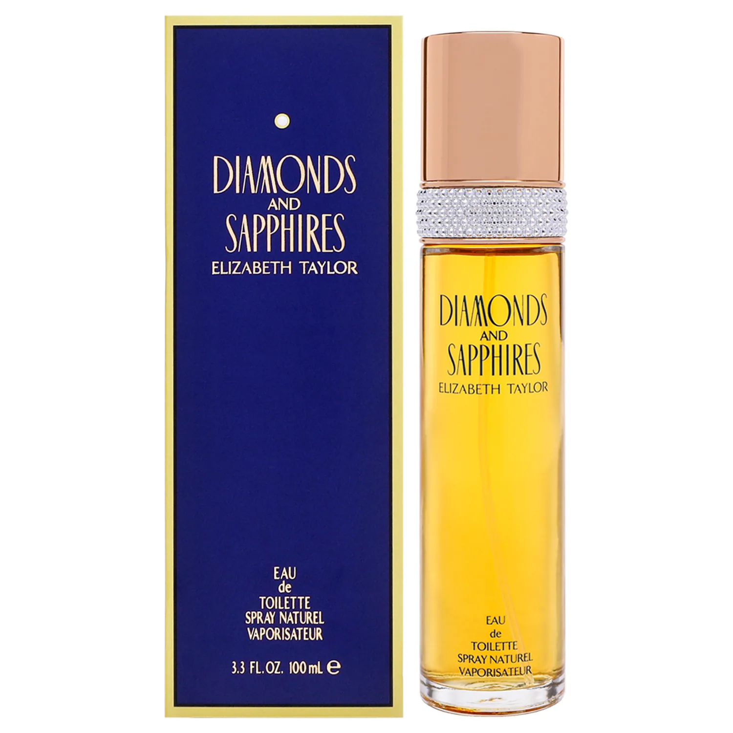 Elizabeth Taylor DIAMONDS & SAPHIRES Eau De Toilette Spray 3.4 oz for Women - 100% Authentic