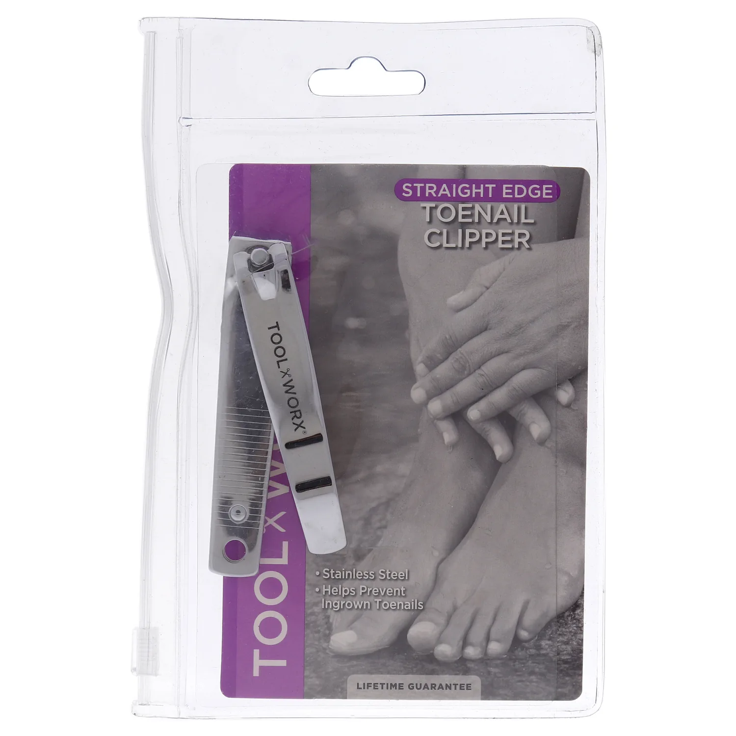 Toolworx Straight Edge Toenail Clipper 3.5 in for Unisex