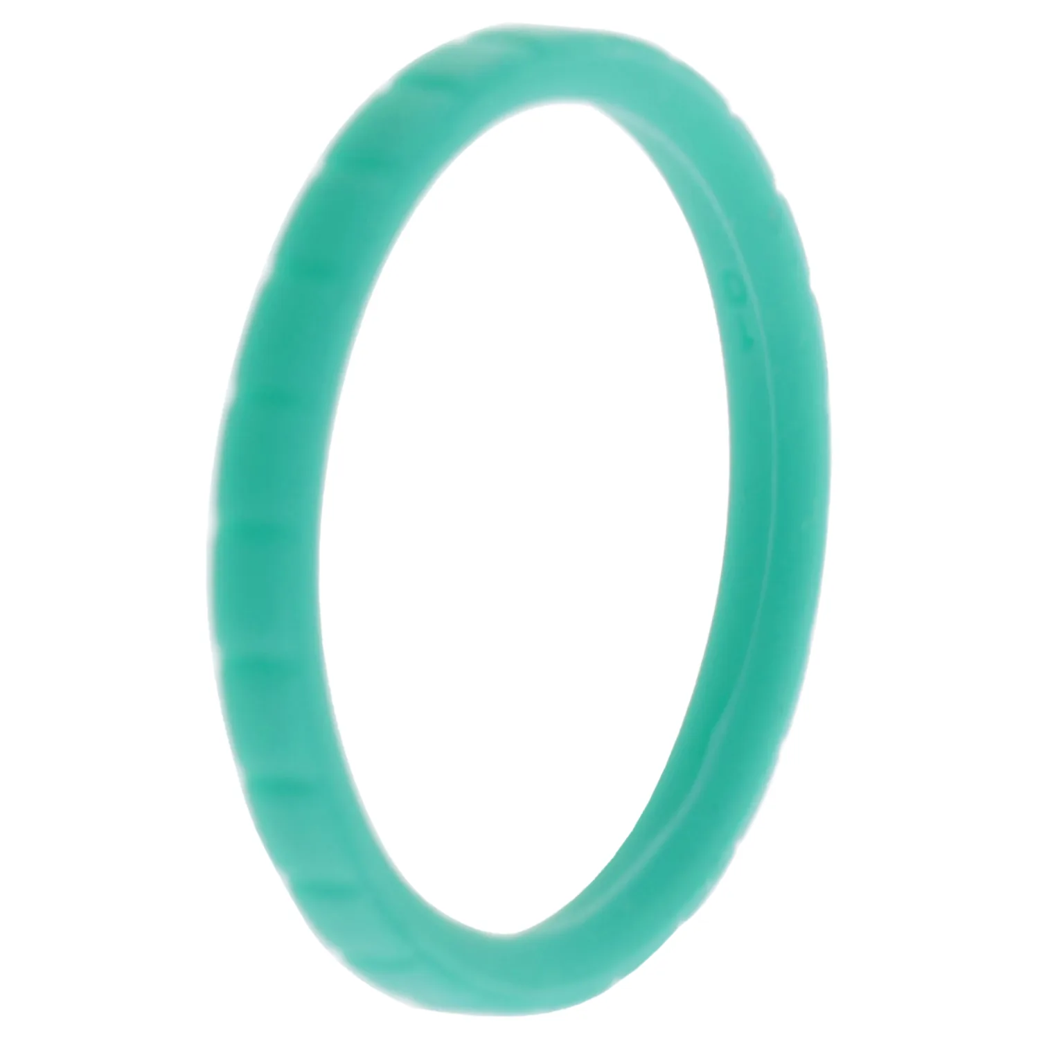 ROQ Stackable Lines Silicone Wedding Ring - Turquoise for Women