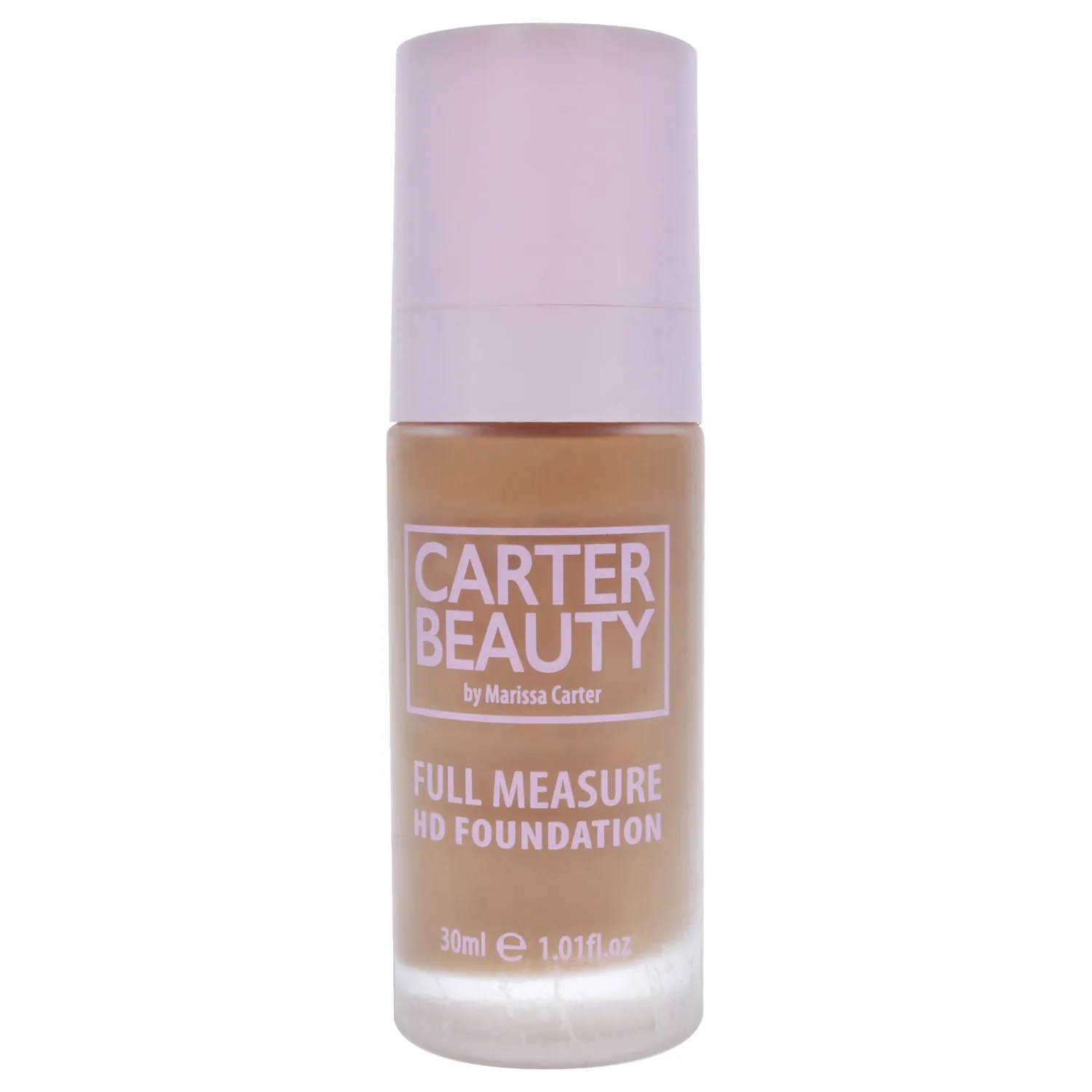 Carter Beauty Full Measure HD Foundation - Lightweight, Full Coverage Matte Formula - Water-Based Super Soft Skin Perfector - Vegan And Cruelty Free, Paraben And Sulfate Free - Sticky Toffee - 1.01 OZ