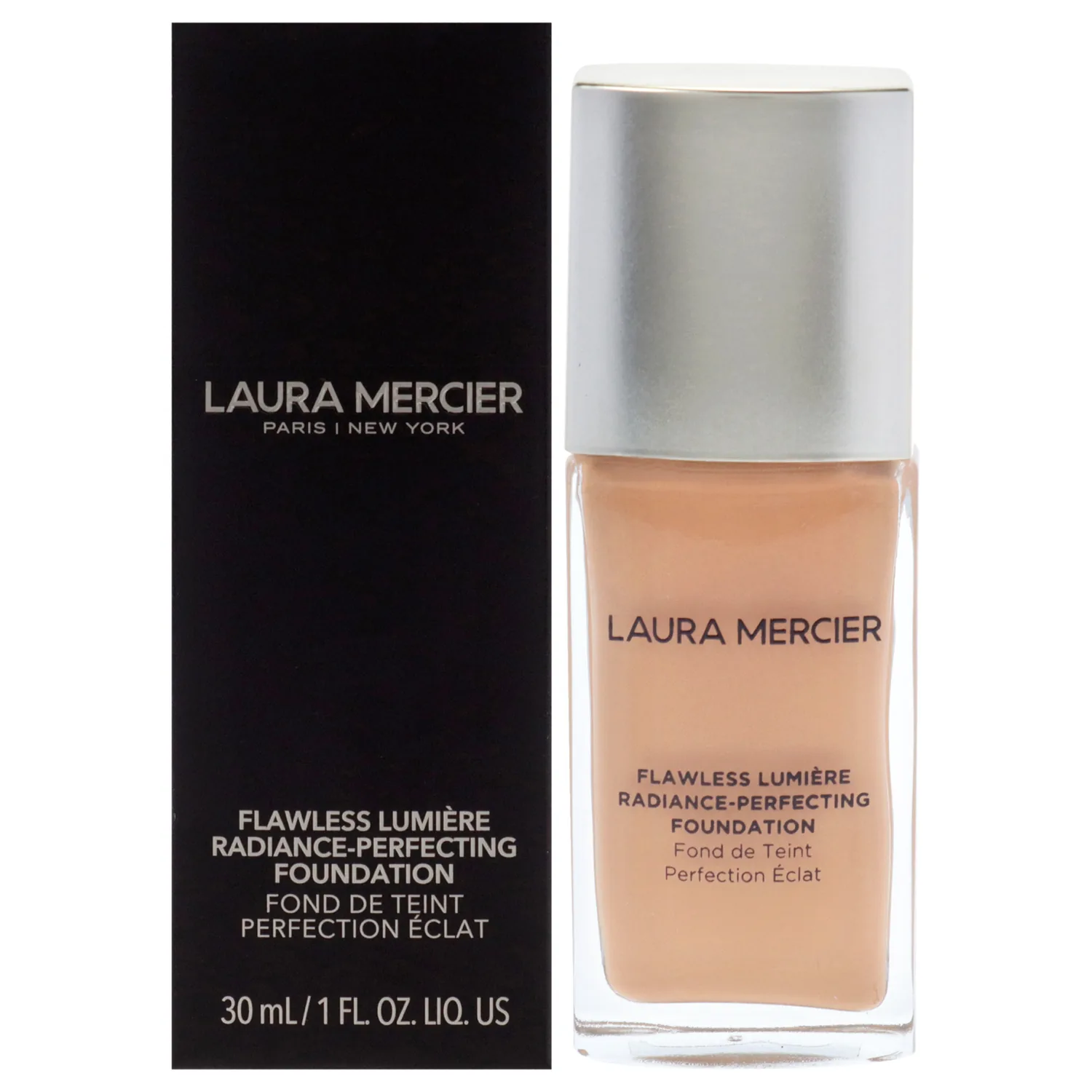 Laura Mercier Flawless Lumière Foundation, 15HR Hydration, Medium to Full Coverage, Improves the Look of Dull and Dry Skin, Luminous Finish, Non-Comedogenic, Vitamin C Infused, 3W2 Golden