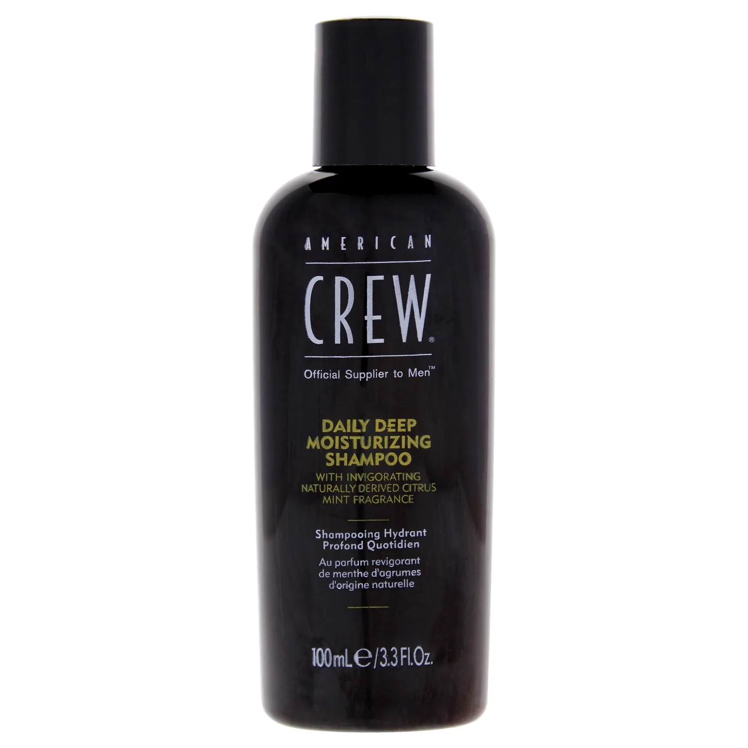 American Crew Shampoo for Men, Daily Deep Moisturizer, Naturally Derived, Vegan Formula, Citrus Mint Fragrance, 3.3 Fl Oz