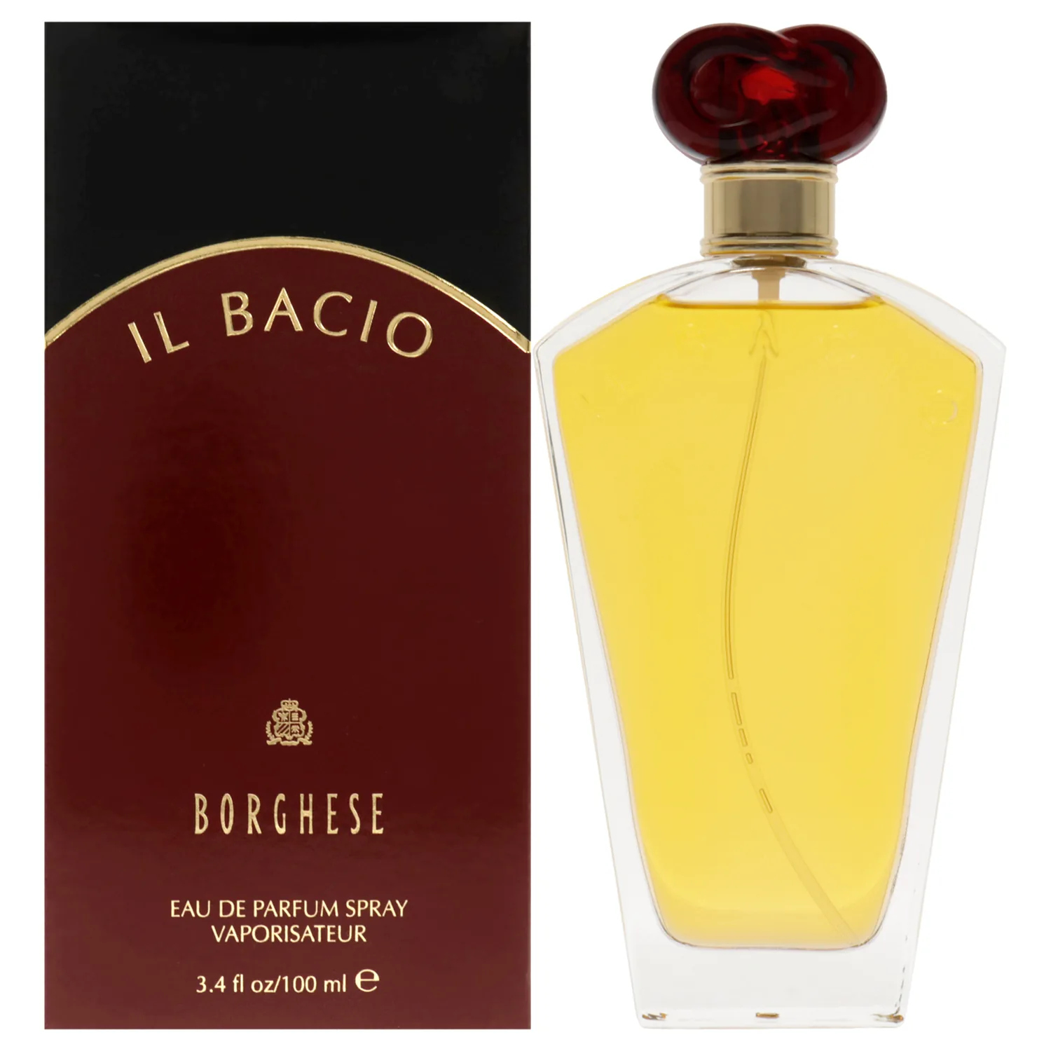 Borghese Il Bacio Eau de Parfum for Women - Fruity Floral Perfume with Jasmine, Rose, Freesia, Amber, Sandalwood, Cedarwood & Musk, Perfume for Women