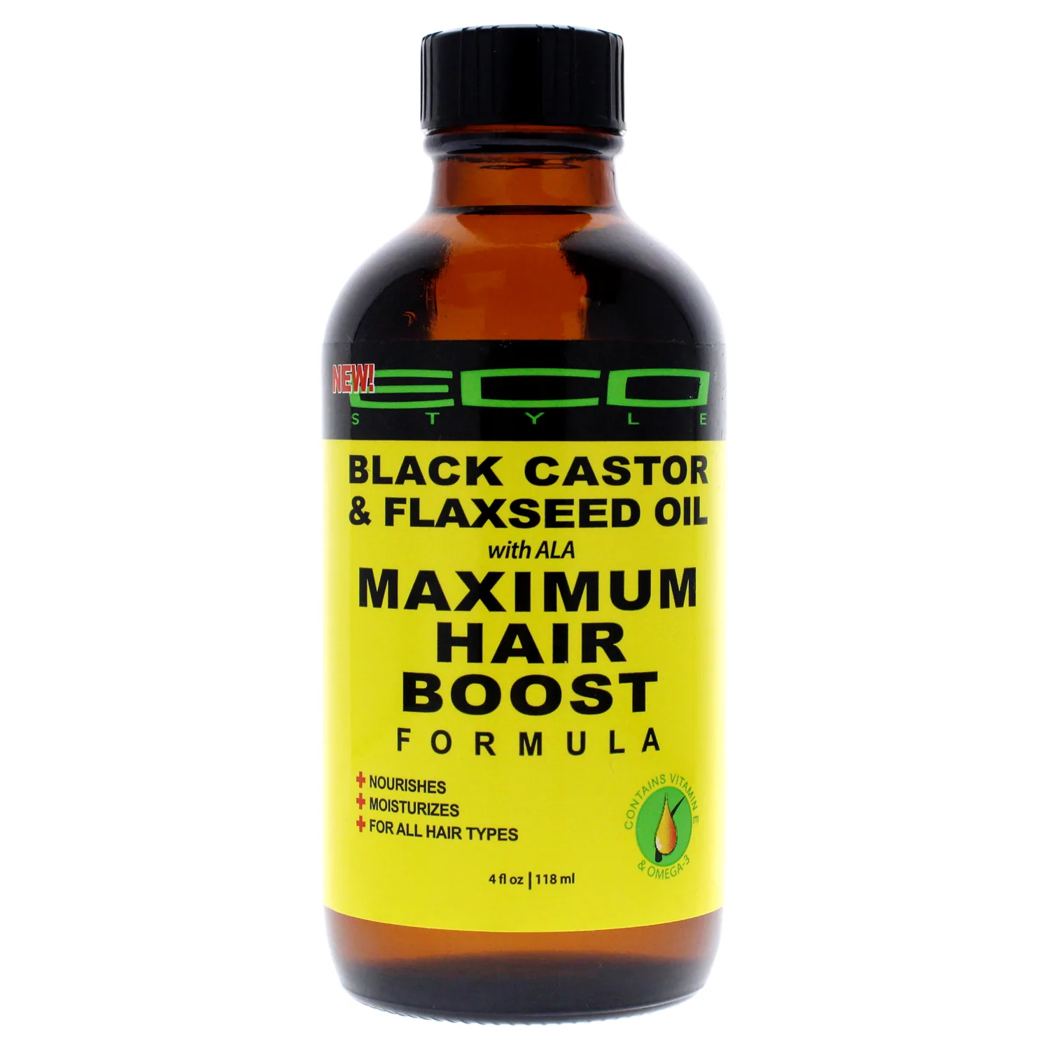 ECOCO Eco Style Black Castor Oil & Flaxseed Oil Maximum Hair Growth Formula, 4 Ounce,SG_B077JY18MH_US
