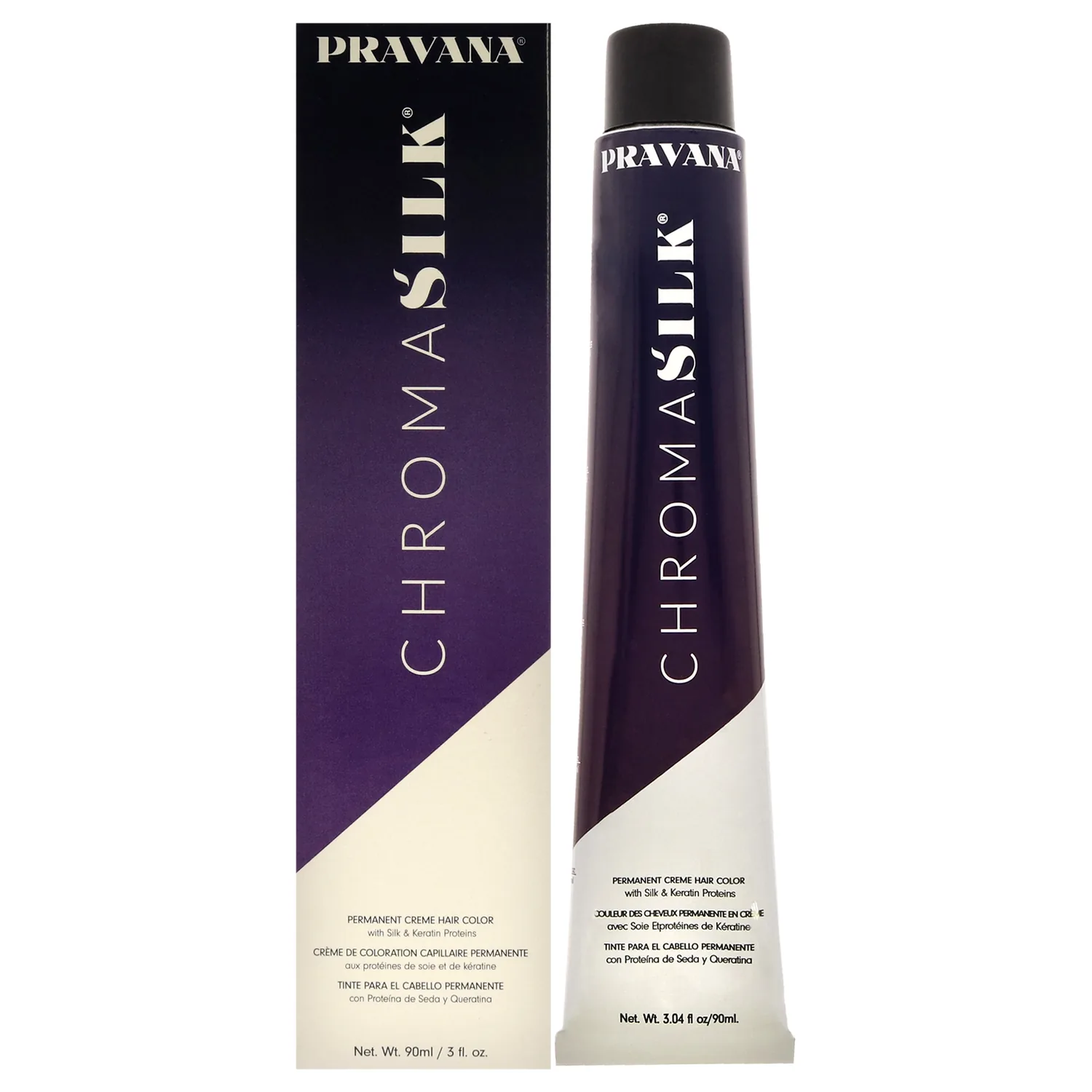 Pravana ChromaSilk Creme Hair Color - 5.37 Ligh Golden Violet Brown Hair Color Unisex 3 oz