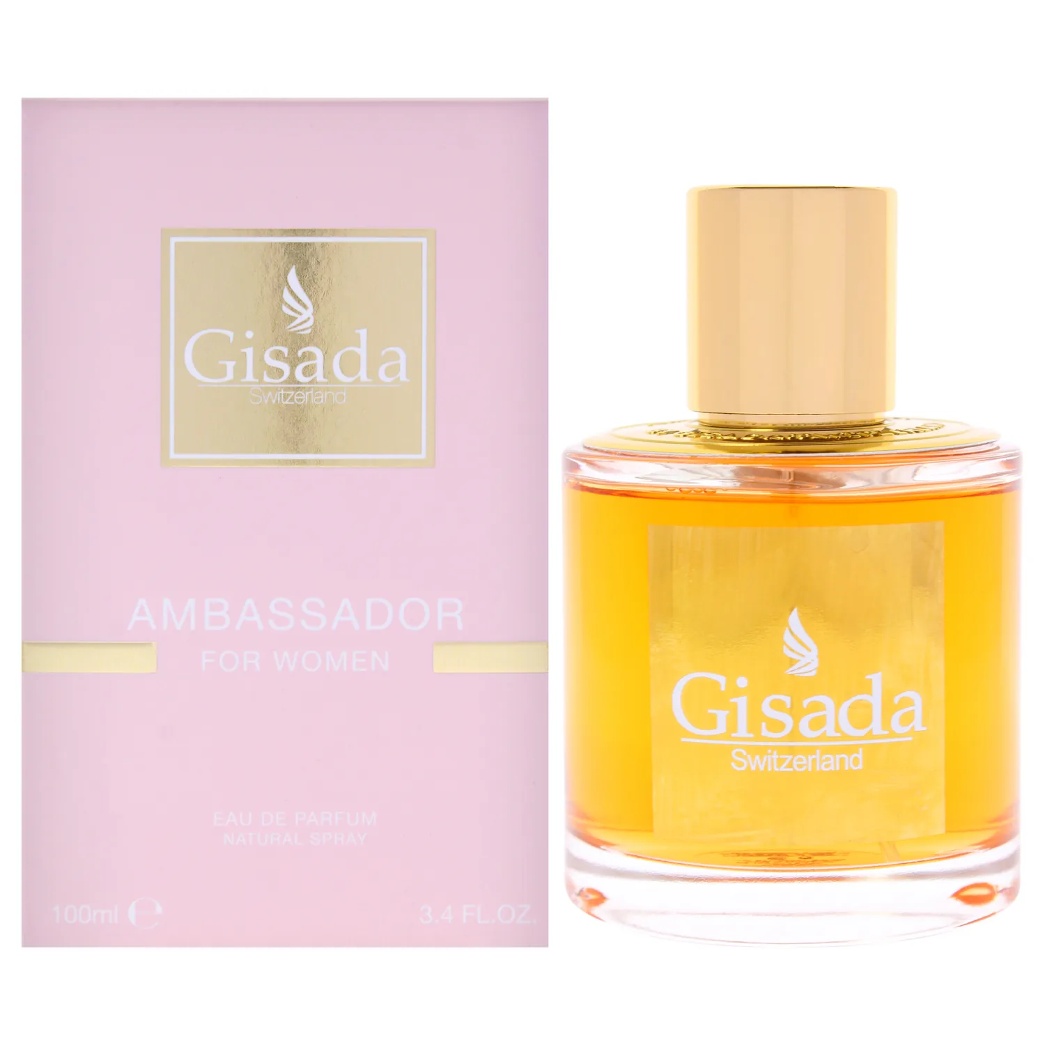 Gisada Ambassador Women Perfume - Perfumes for Women with Fruity, Floral, Warm Fragrance - Daily Wear Women's Cologne and eau de parfum for Long-Lasting Scent - Made in Switzerland - 3.3 fl. oz.