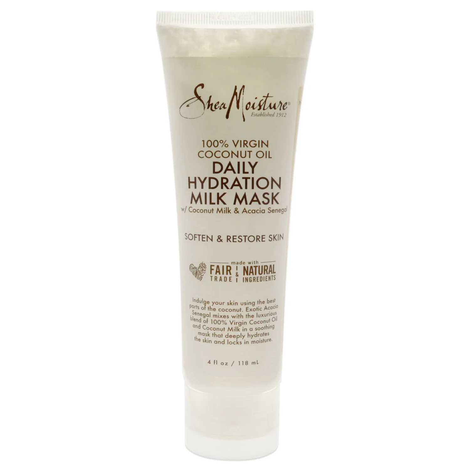 Shea Moisture 100% Virgin Coconut Oil Daily Hydration Milk Mask 4 oz