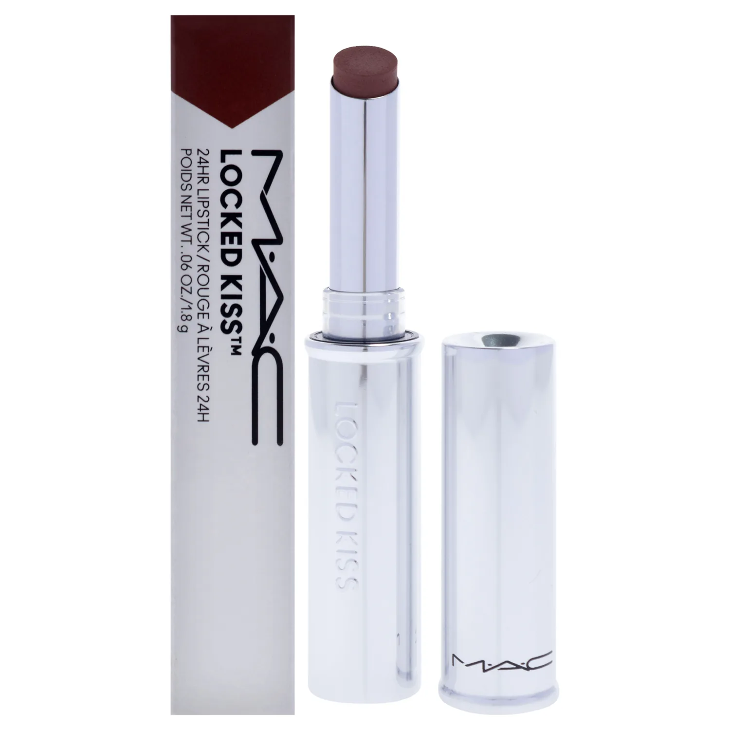 MAC Locked Kiss 24 Hour - Poncy for Women - 0.06 oz Lipstick