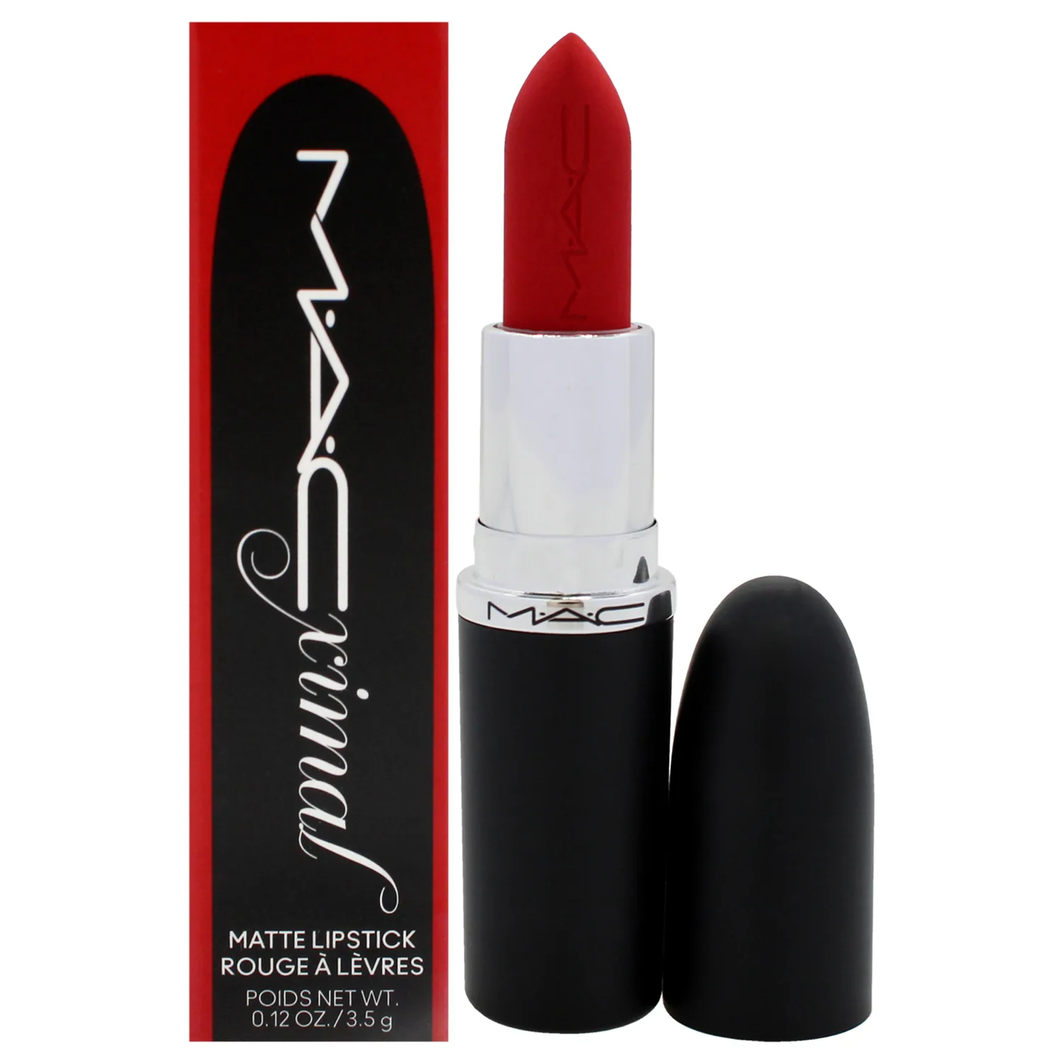 MAC Macximal Silky Matte - 691 Ruby Woo Lipstick 0.12 oz