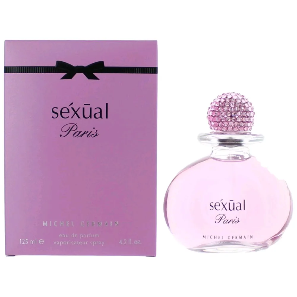 Michel Germain Sexual Paris Eau de Parfum Fragrance Spray, Top Notes of French Blackcurrant, Chardonnay Clementine, Galbanum for Women, 4.2 Fl Oz