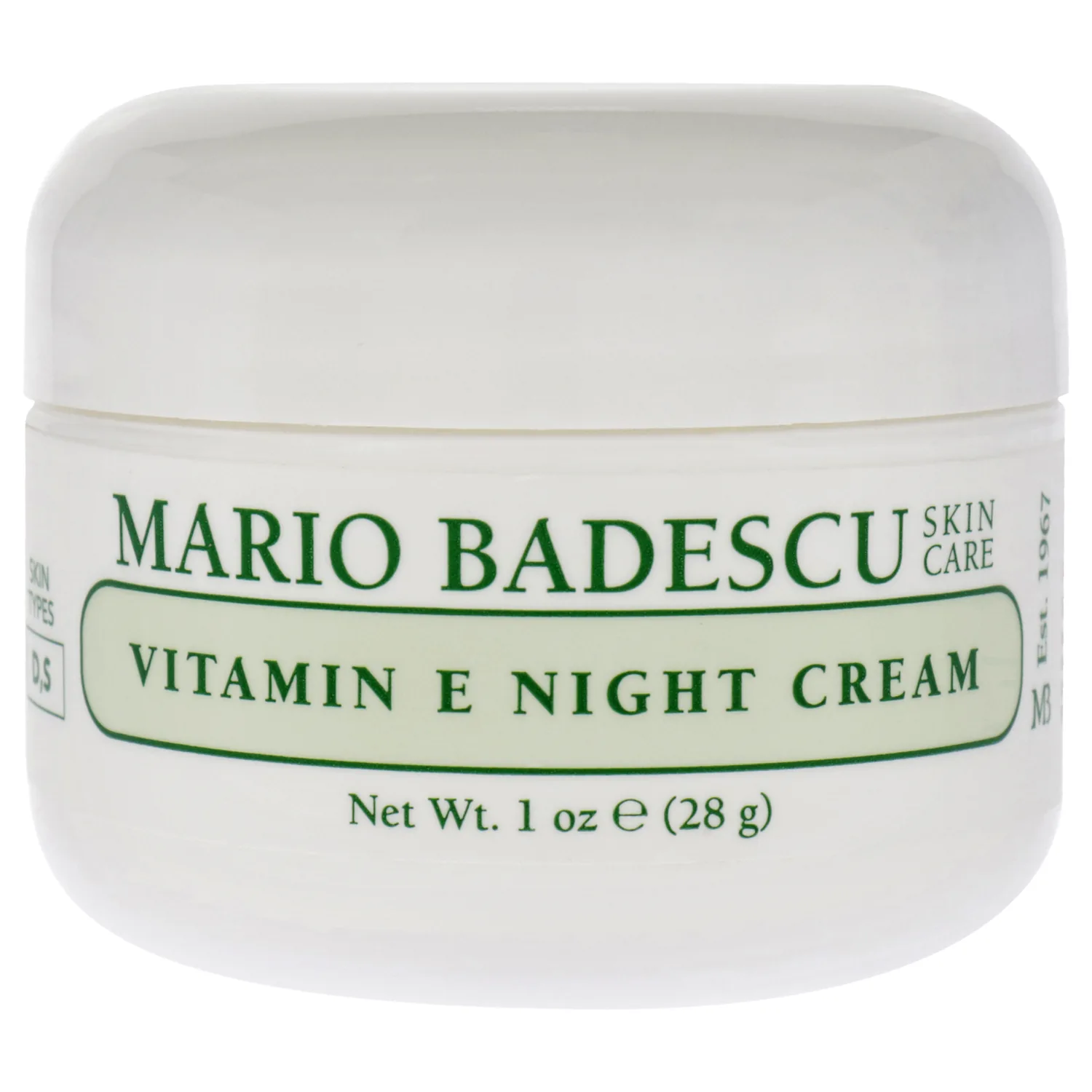 Mario Badescu Vitamin E Night Cream, Anti Wrinkle Face Cream for Dry or Sensitive Skin, Facial Skin Care Infused with Ultra-Rich Skin-Softening Oils, 1 Oz