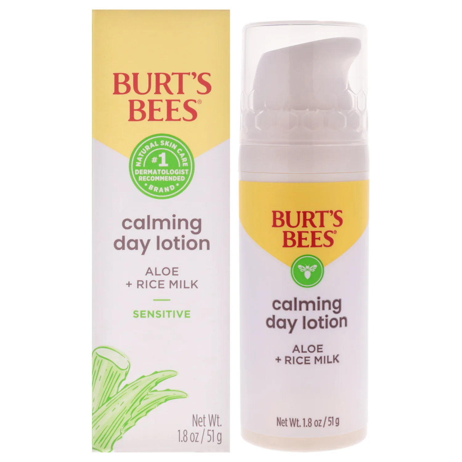 Burt's Bees Daily Face Moisturizer Cream for Sensitive Skin, 1.8 Ounces