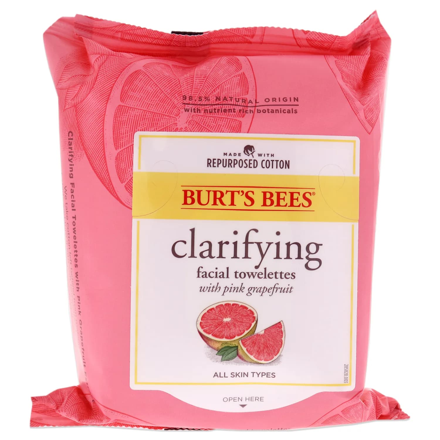 Burt's Bees Pink Grapefruit Facial Cleansing Towelettes 30 Count