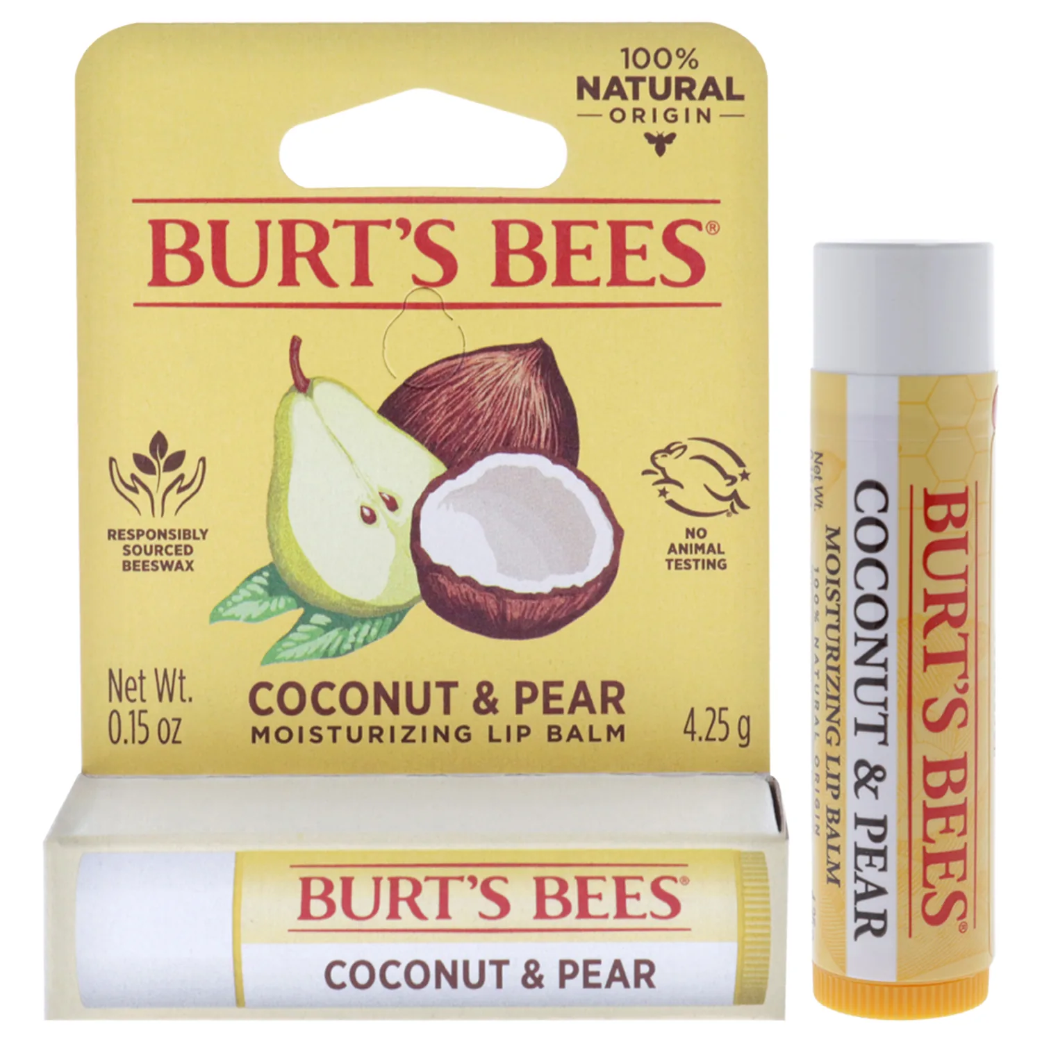 Burts Bees Coconut and Pear Moisturizing Lip Balm 4ml / 0.15 oz