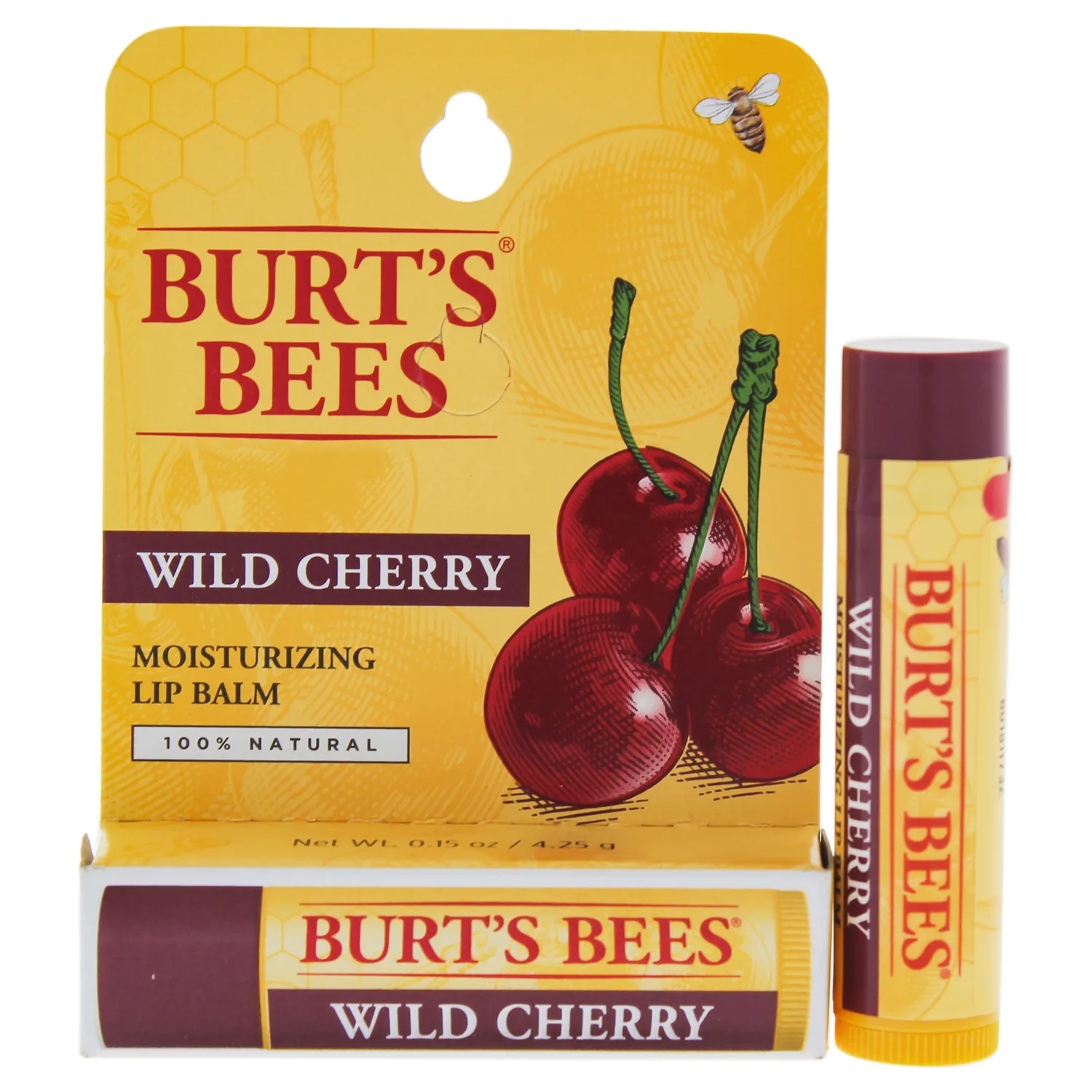 Burt's Bees Wild Cherry Moisturizing Lip Balm 4ml / 0.15 oz