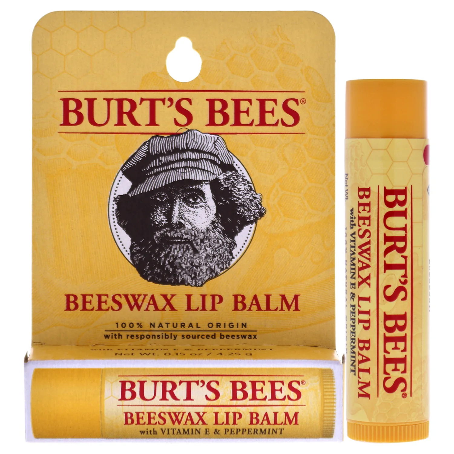 Burt's Bees Original Beeswax With Vitamin E & Peppermint Oil Lip Balm 4ml / 0.15 oz