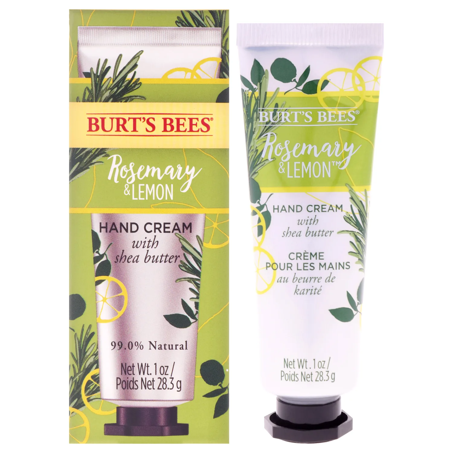 Burts Bees Rosemary & Lemon Hand Cream with Shea Butter, 1 Oz (Package May Vary)