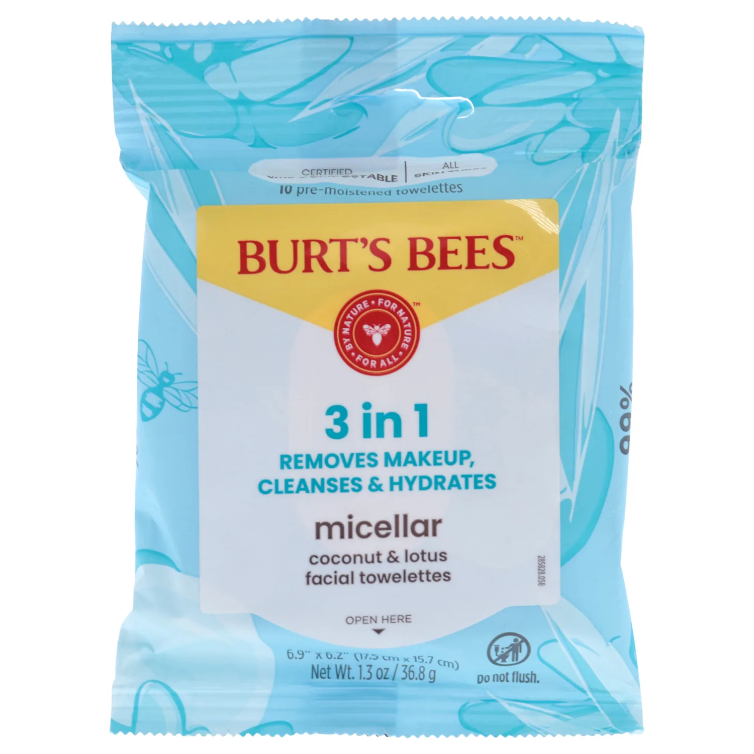 Burt's Bees Micellar Makeup Removing Towelettes - Coconut and Lotus Water