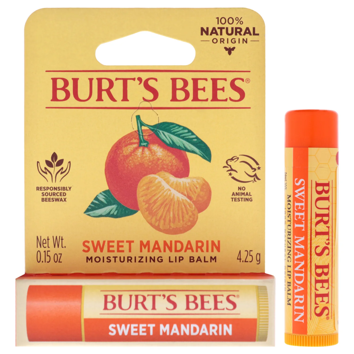 Burt's Bees Sweet Mandarin Moisturizing Lip Balm 4ml / 0.15 oz