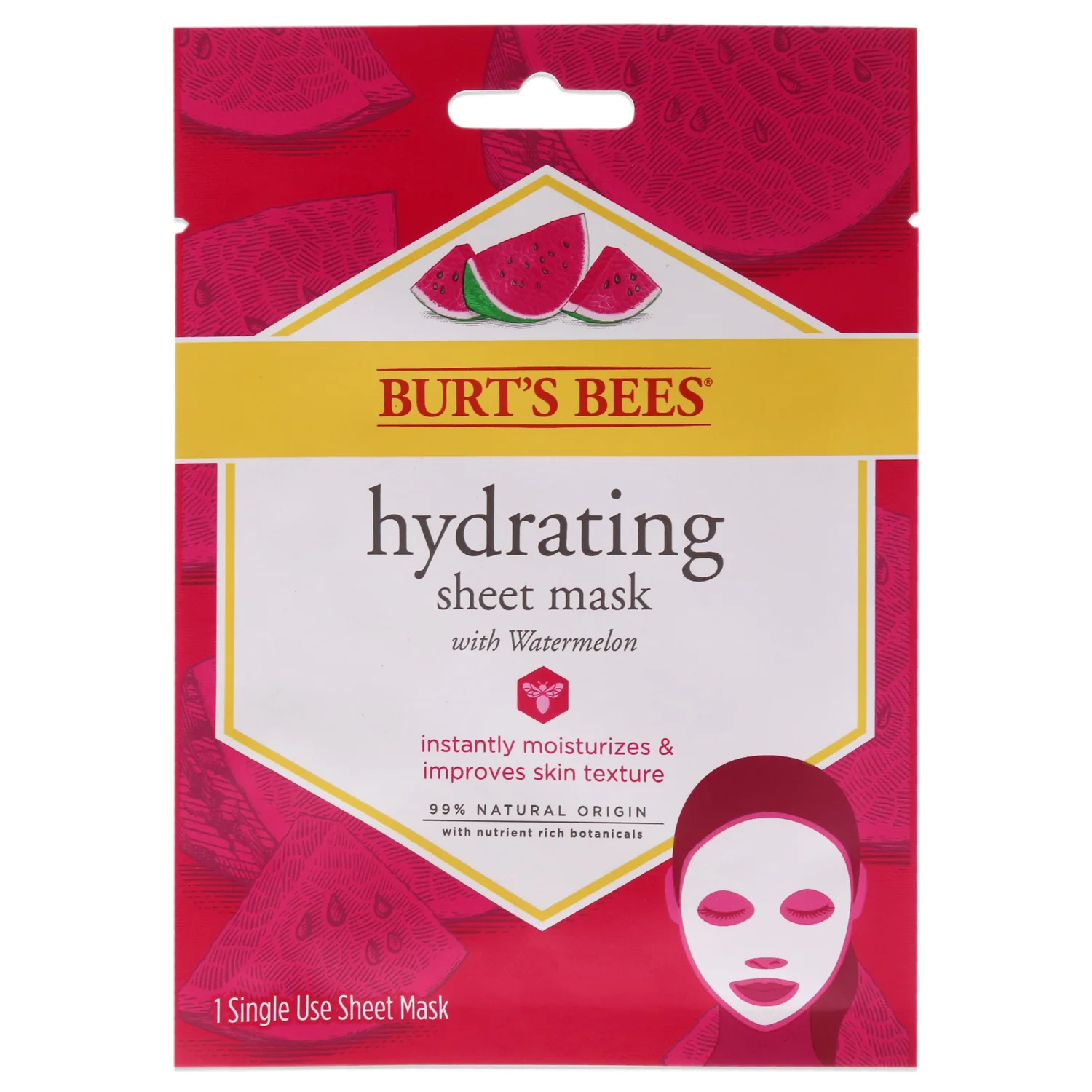 Burt's Bees Hydrating Sheet Mask with Watermelon