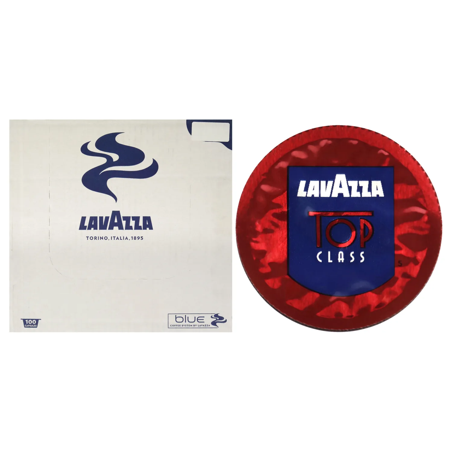 Lavazza Blue Top Class Double Shot Espresso Capsules, Arabica and Robusta Blend, Compatible with Lavazza Classy Machines (100 Capsules)