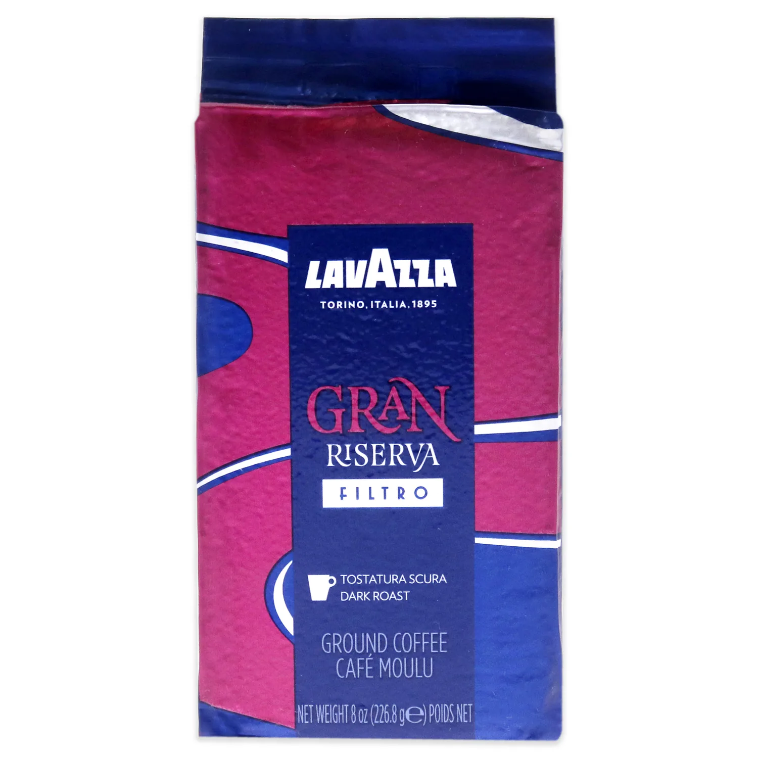 Lavazza Gran Riserva Filtro Ground Coffee Dark Roast 8oz Brick